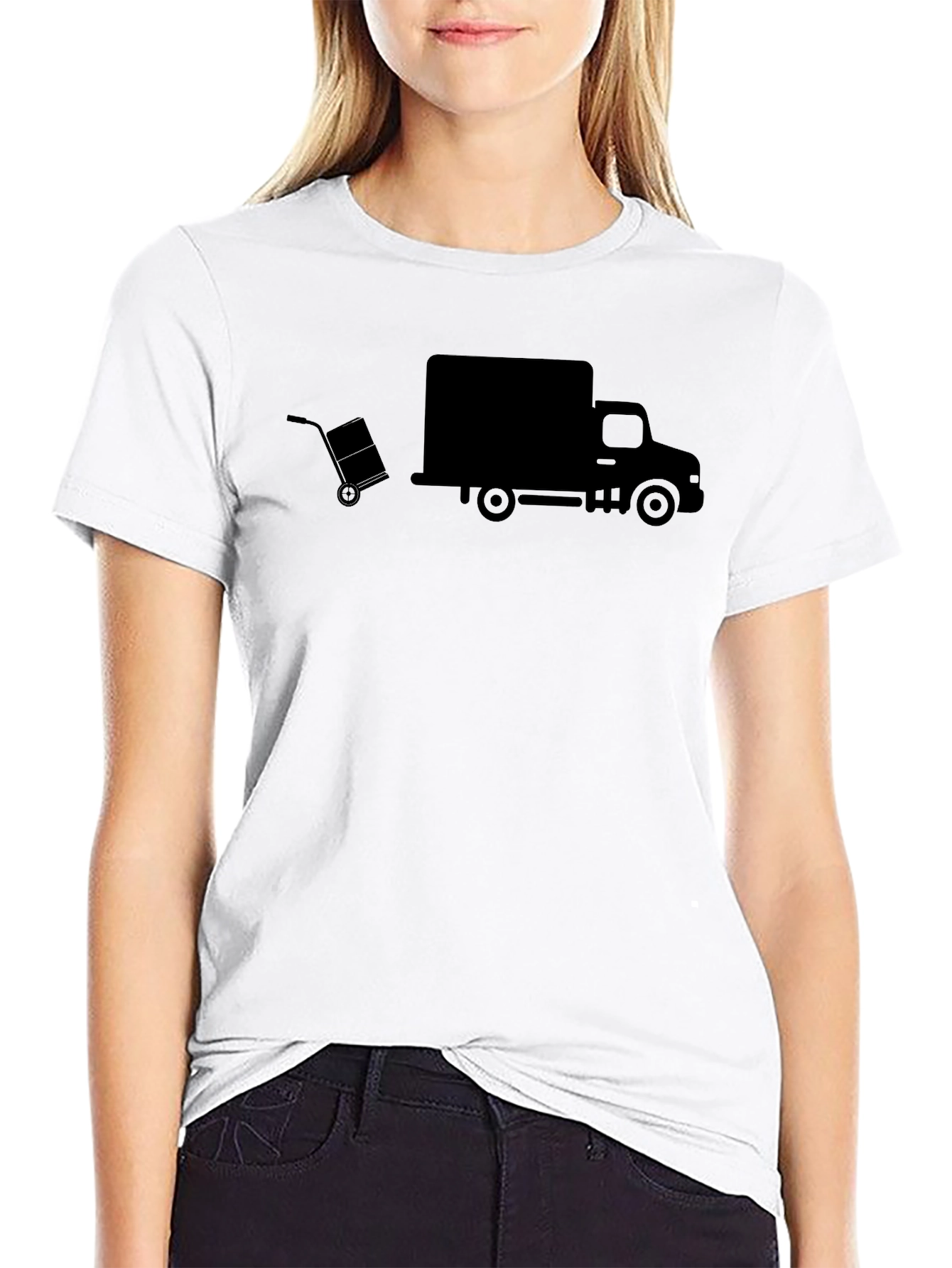Moving Truck Graphic Tee - Black