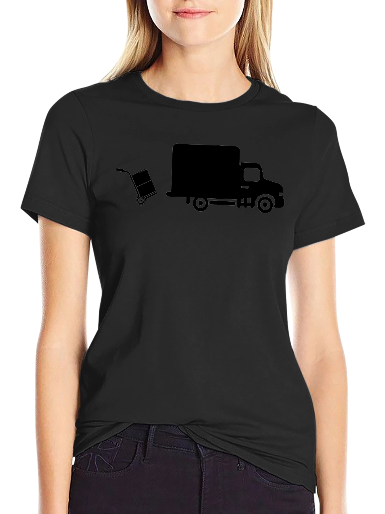 Moving Truck Graphic Tee - Black