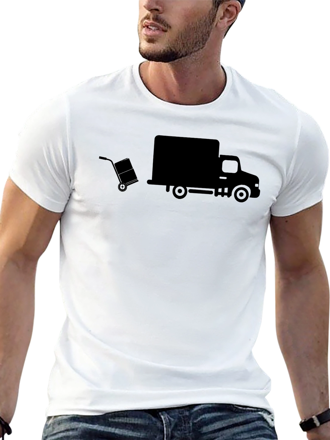 Moving Truck Graphic Tee - Black
