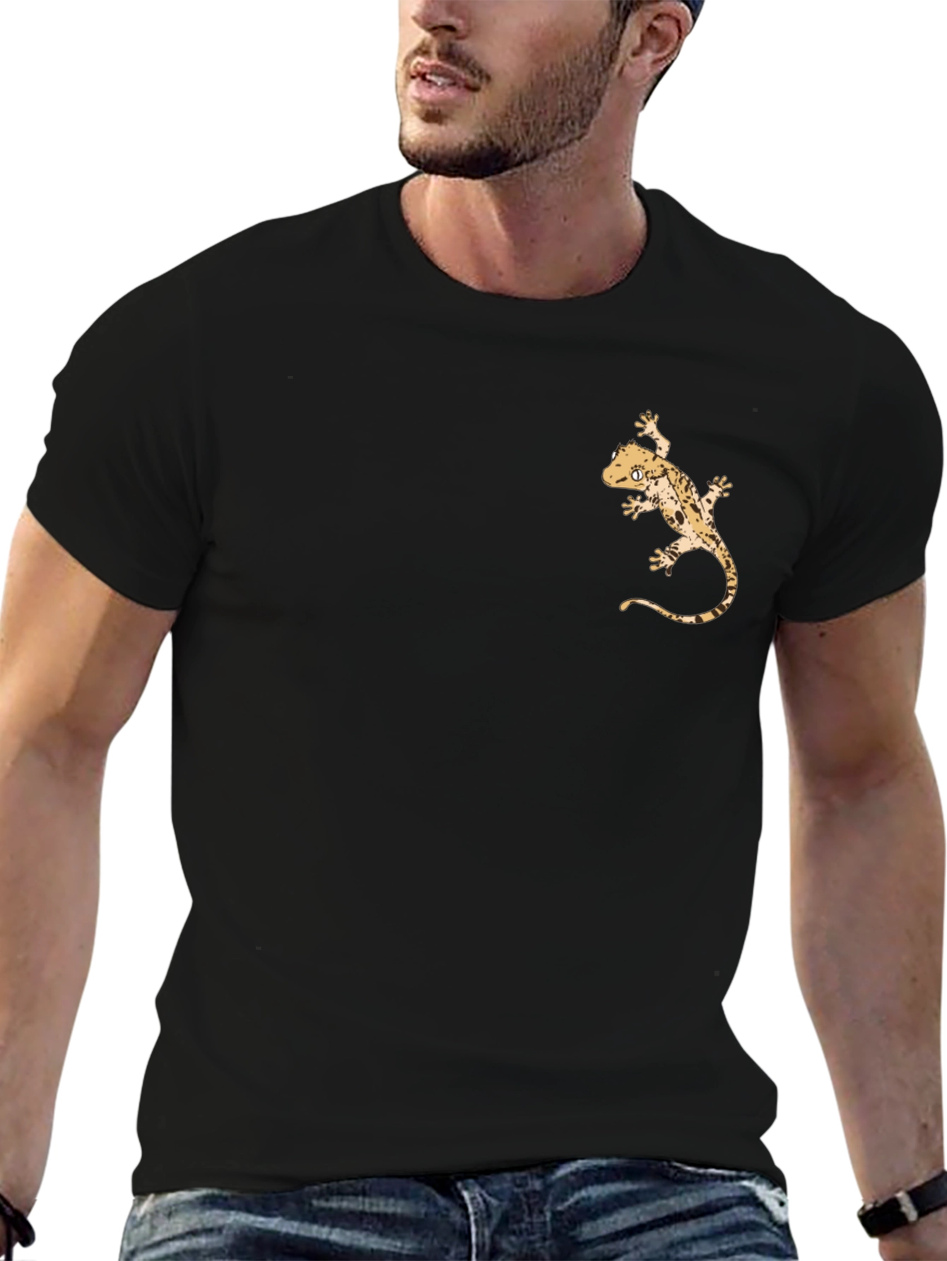 Crested Gecko Graphic Tee - Stylish Reptile Lover T-Shirt