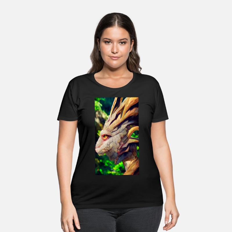 A fabulous mystical dragon in the jungle. A