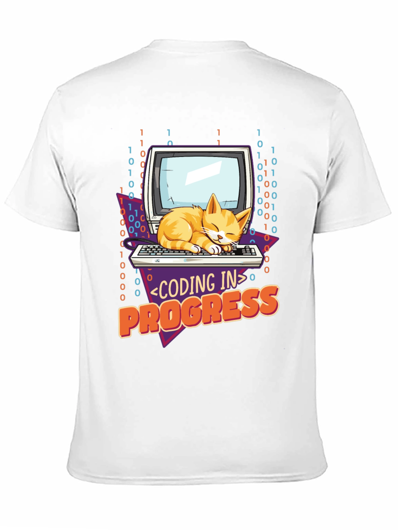 Coding Cat T-Shirt - Programmer in Progress Tee