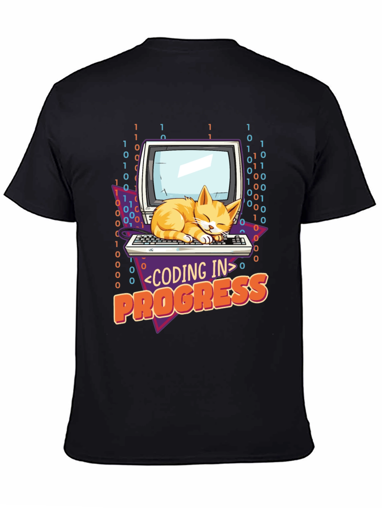 Coding Cat T-Shirt - Programmer in Progress Tee
