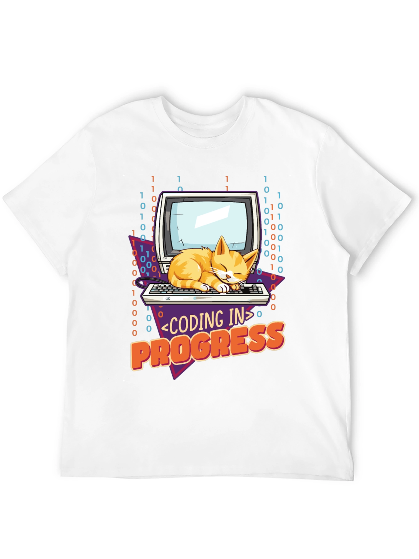 Coding Cat T-Shirt - Programmer in Progress Tee