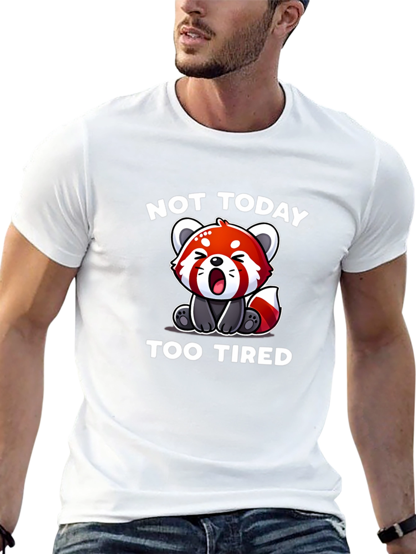 Not Today Too Tired Red Panda T-Shirt