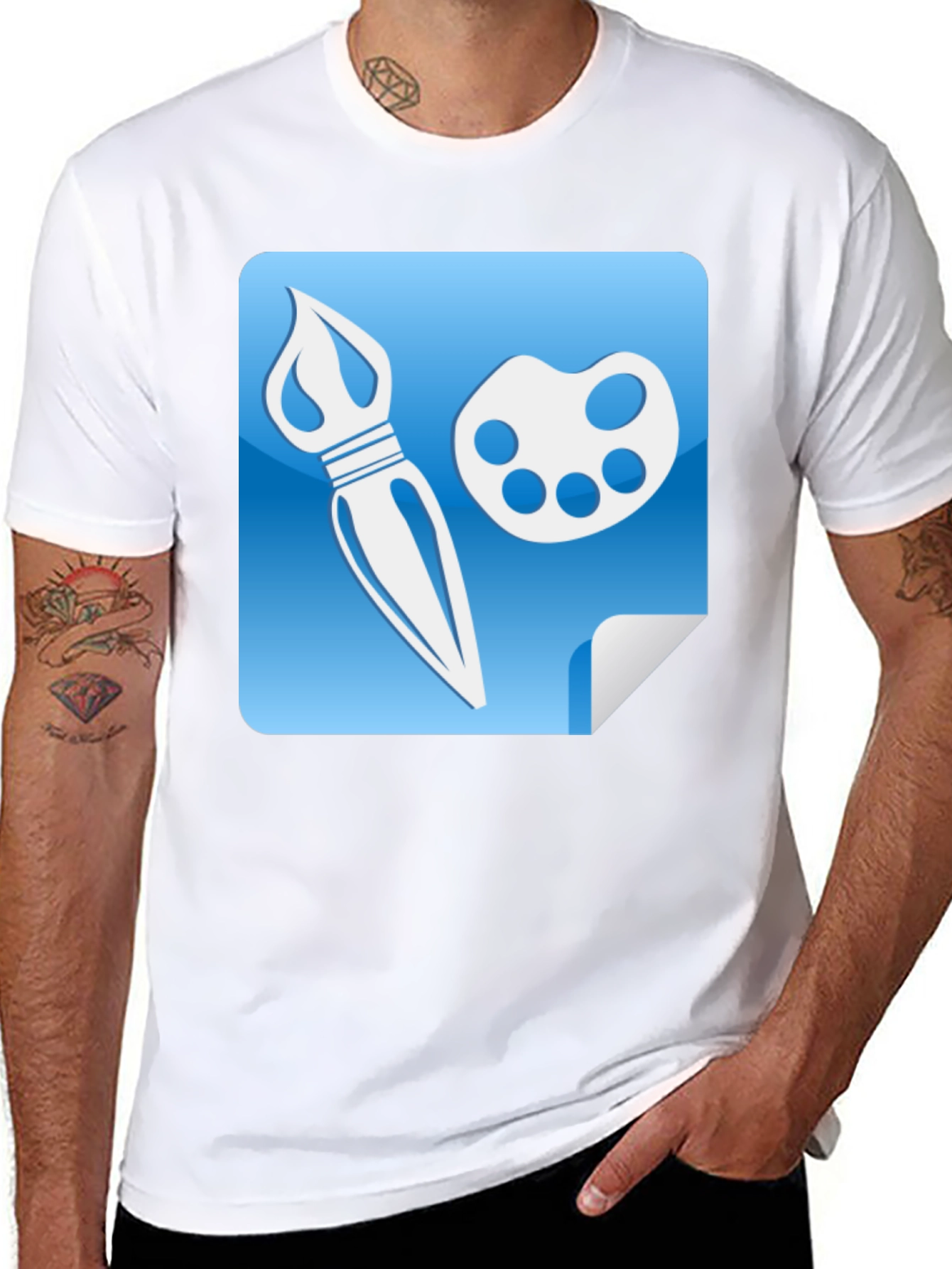 Painters Palette Graphic Tee - Artistic Design