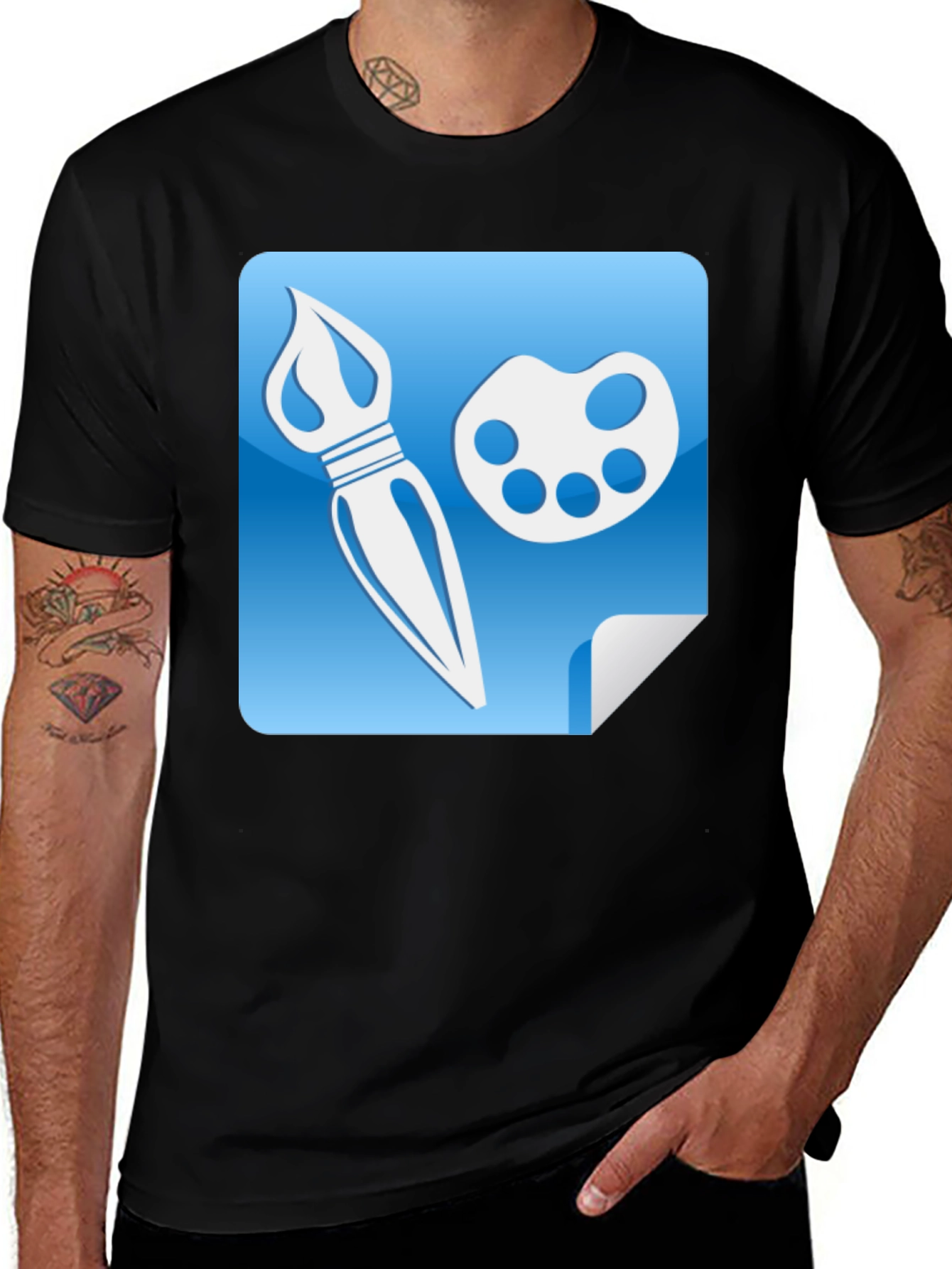 Painters Palette Graphic Tee - Artistic Design