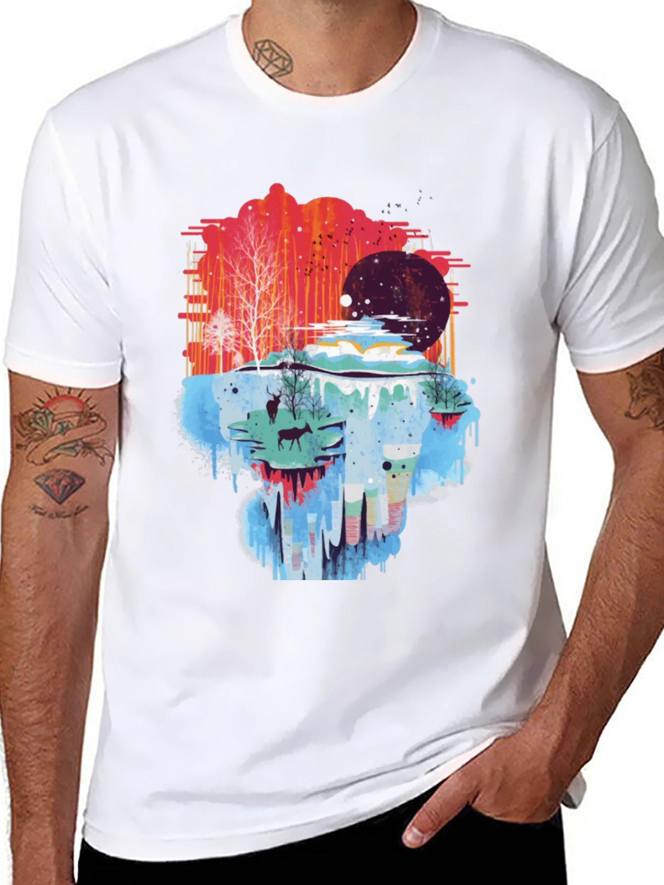 Nature Scene Mens Graphic Tee