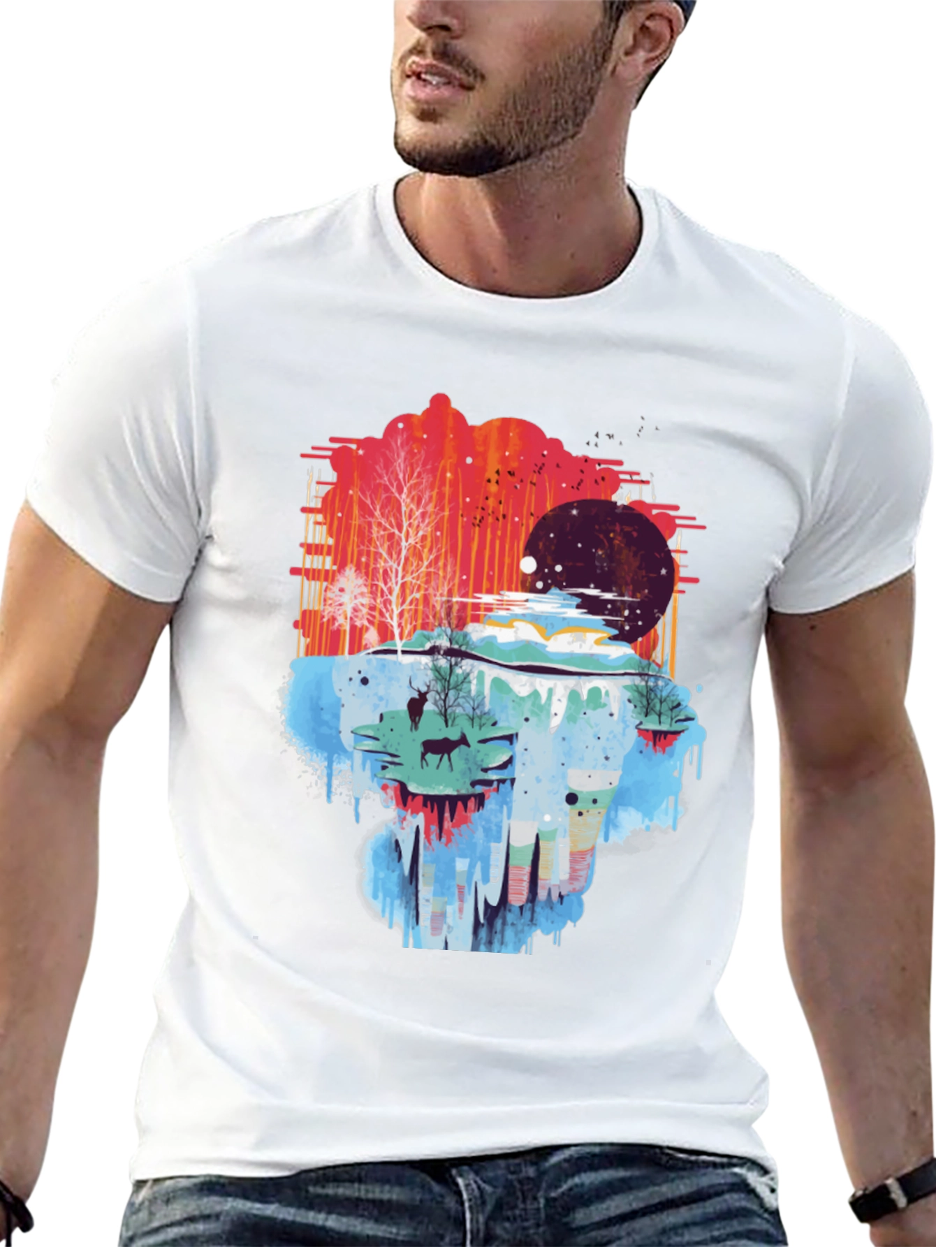 Nature Scene Mens Graphic Tee