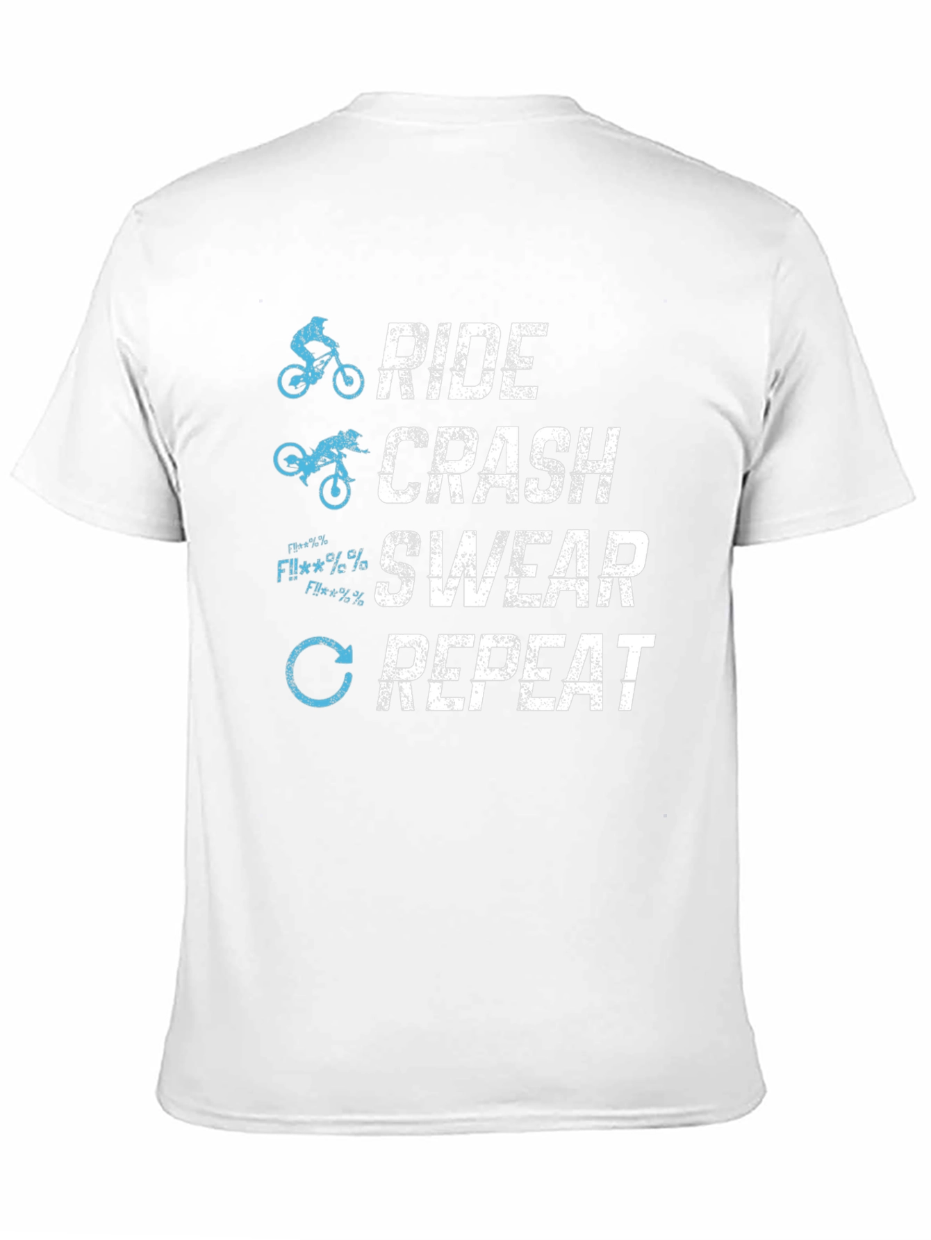 Ride Crash Swear Repeat T-Shirt - Mountain Biking