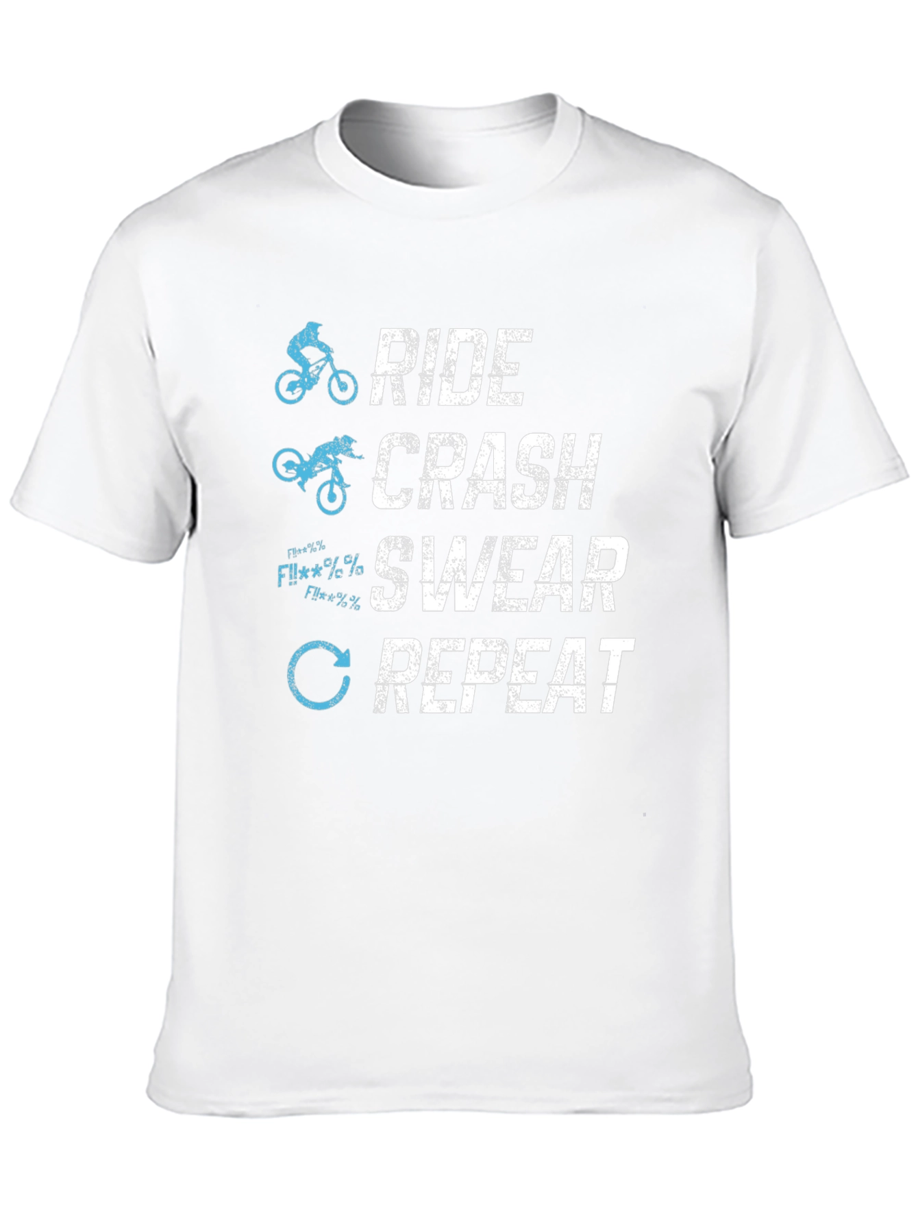 Ride Crash Swear Repeat T-Shirt - Mountain Biking
