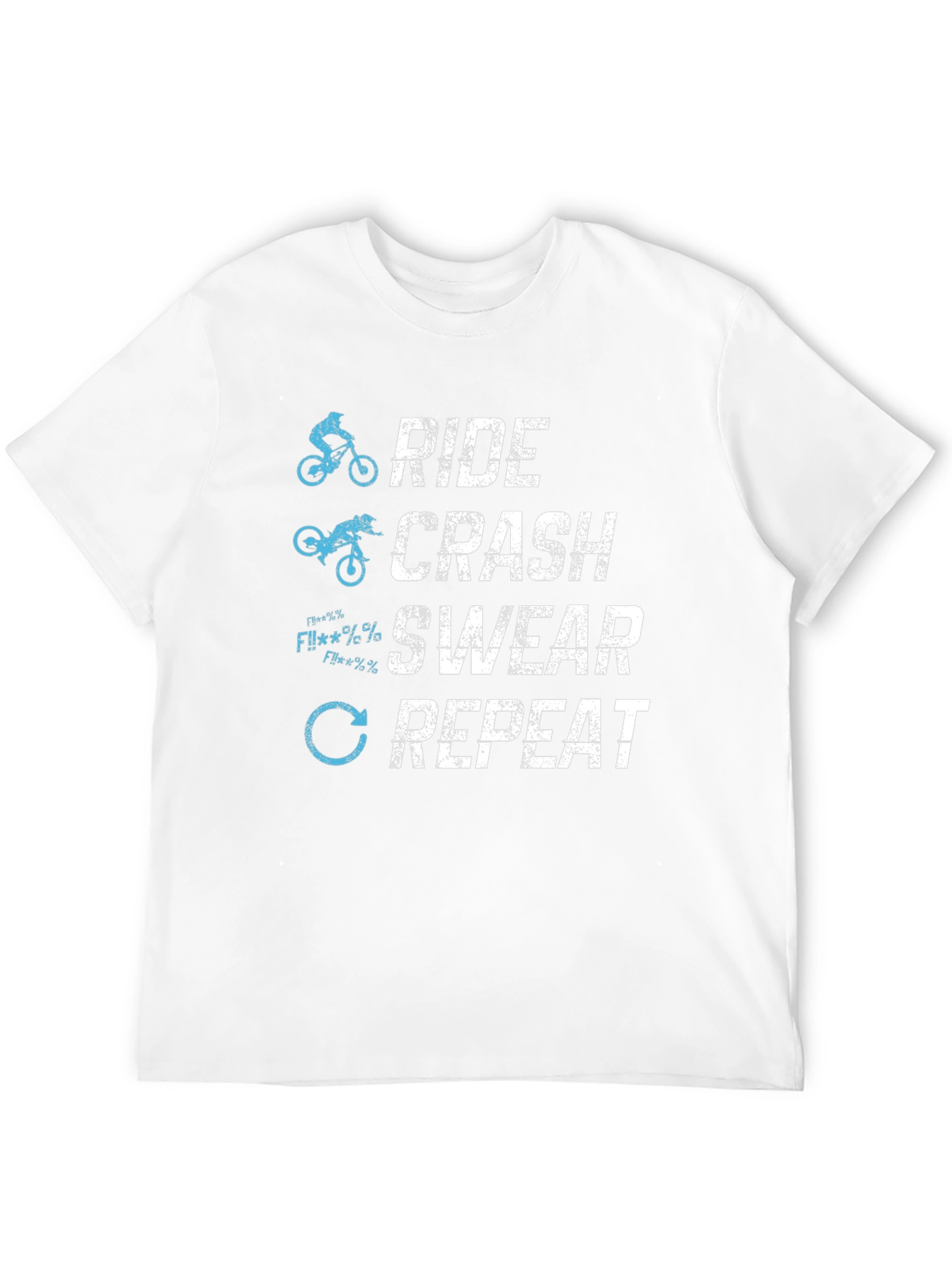Ride Crash Swear Repeat T-Shirt - Mountain Biking