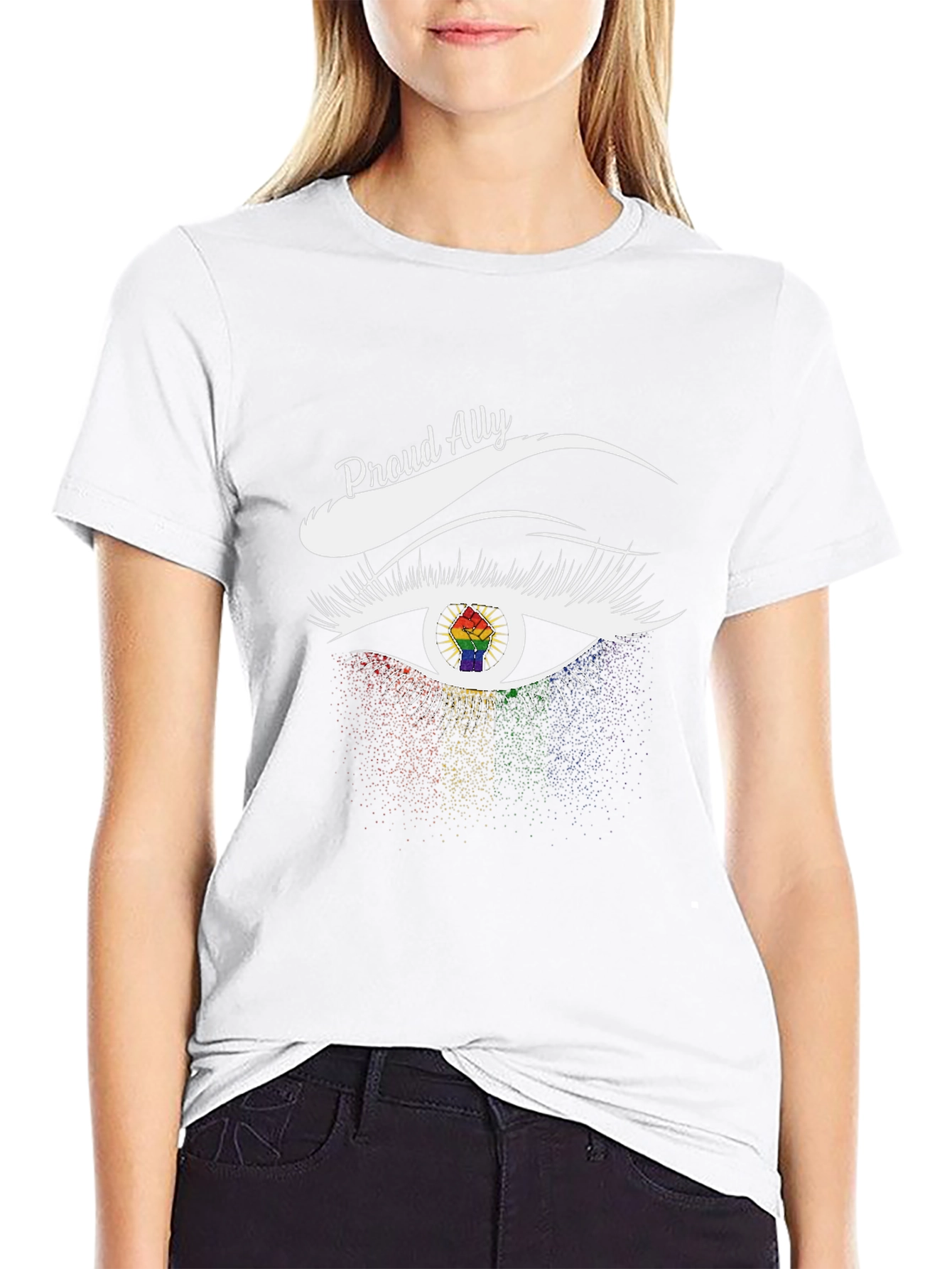 Proud Ally LGBTQ+ Eye Graphic T-Shirt