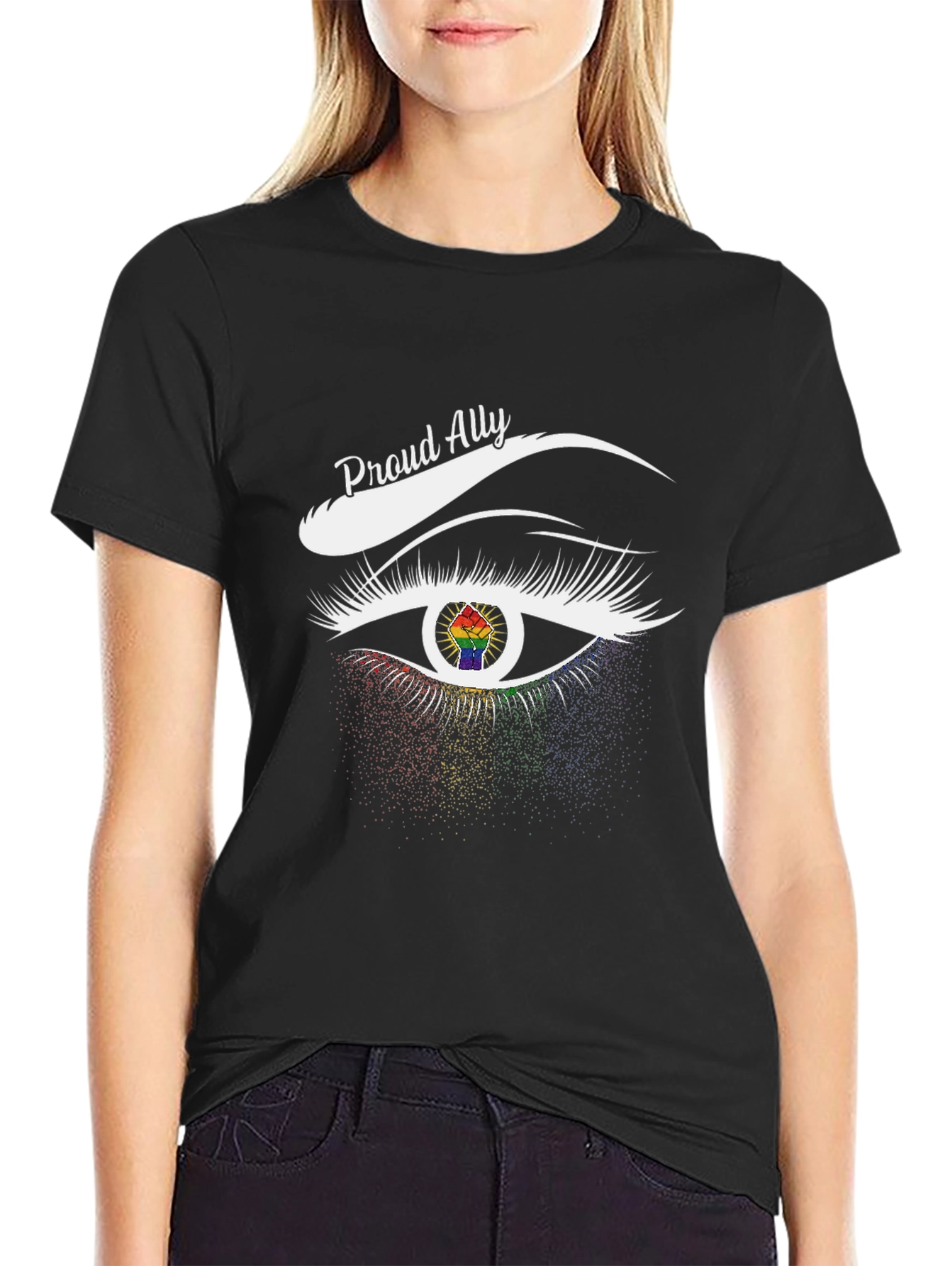 Proud Ally LGBTQ+ Eye Graphic T-Shirt