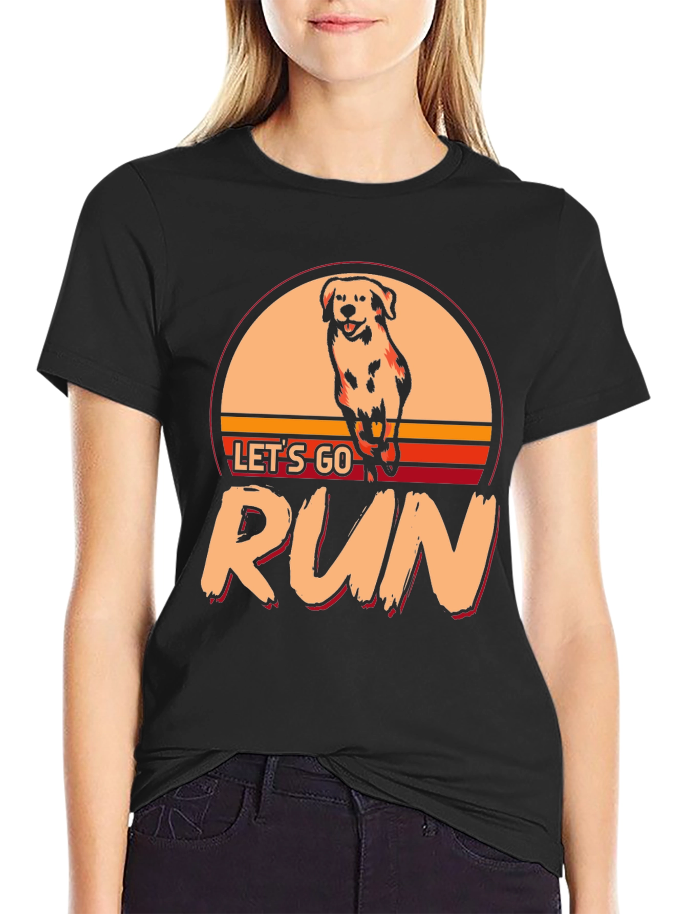 Lets Go Run Dog T-Shirt