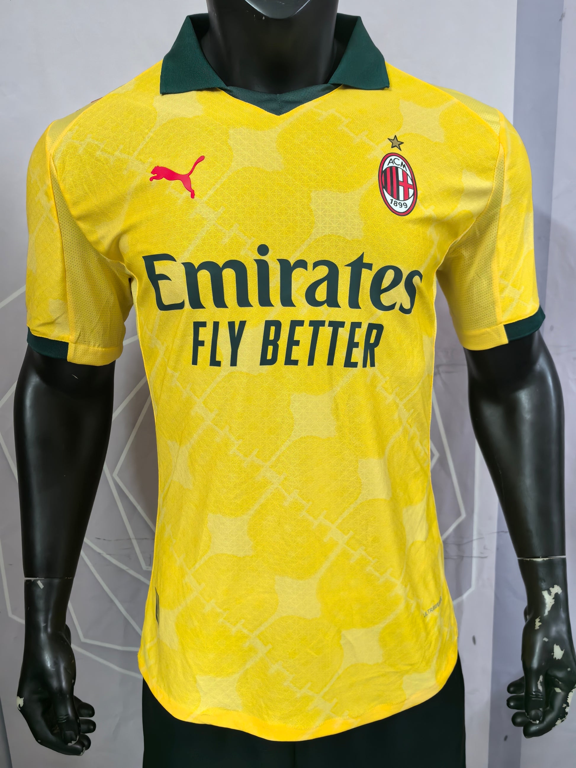 AC Milan 25-26 Yellow Player Version Soccer Jersey