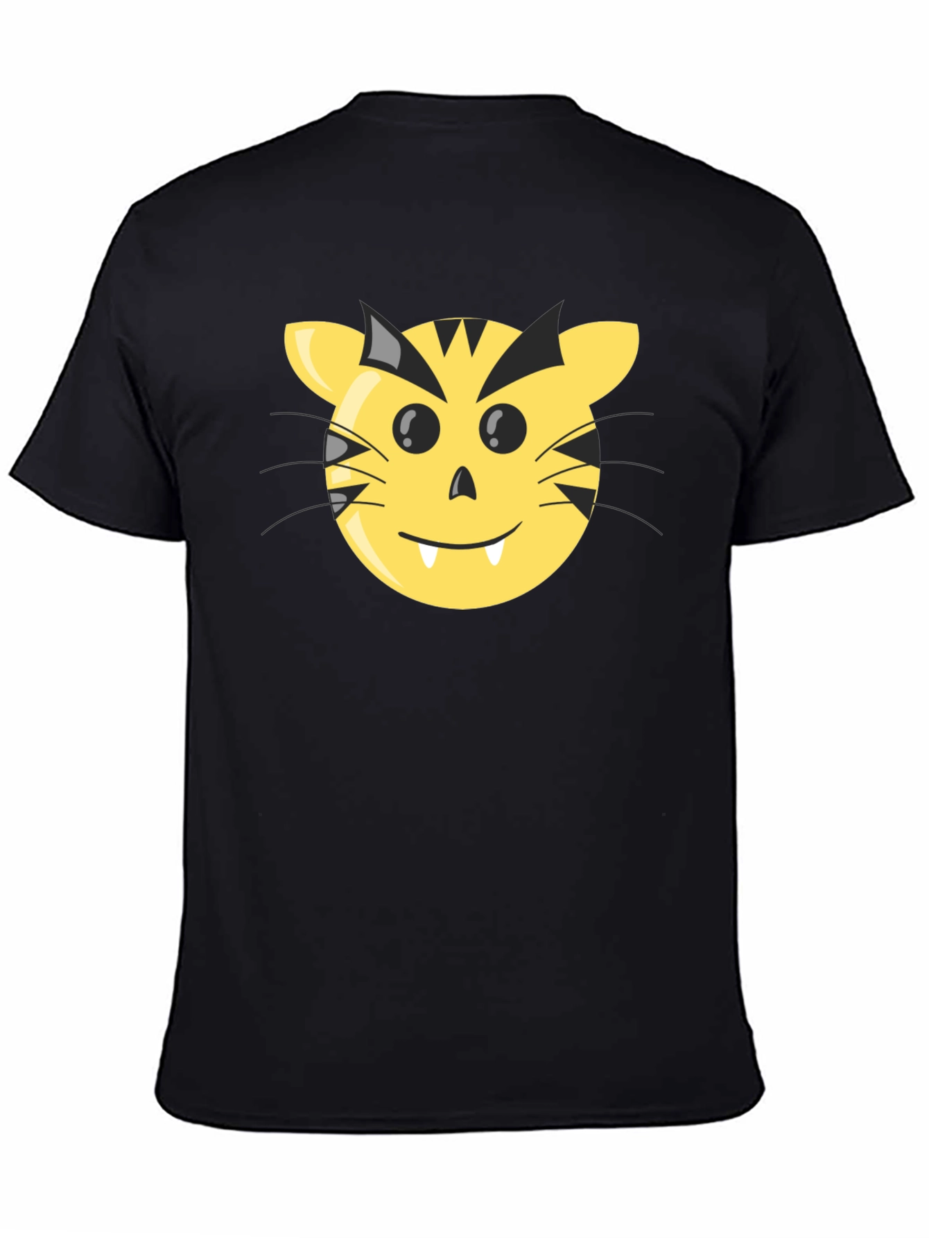 Funny Cartoon Tiger Face Graphic Tee