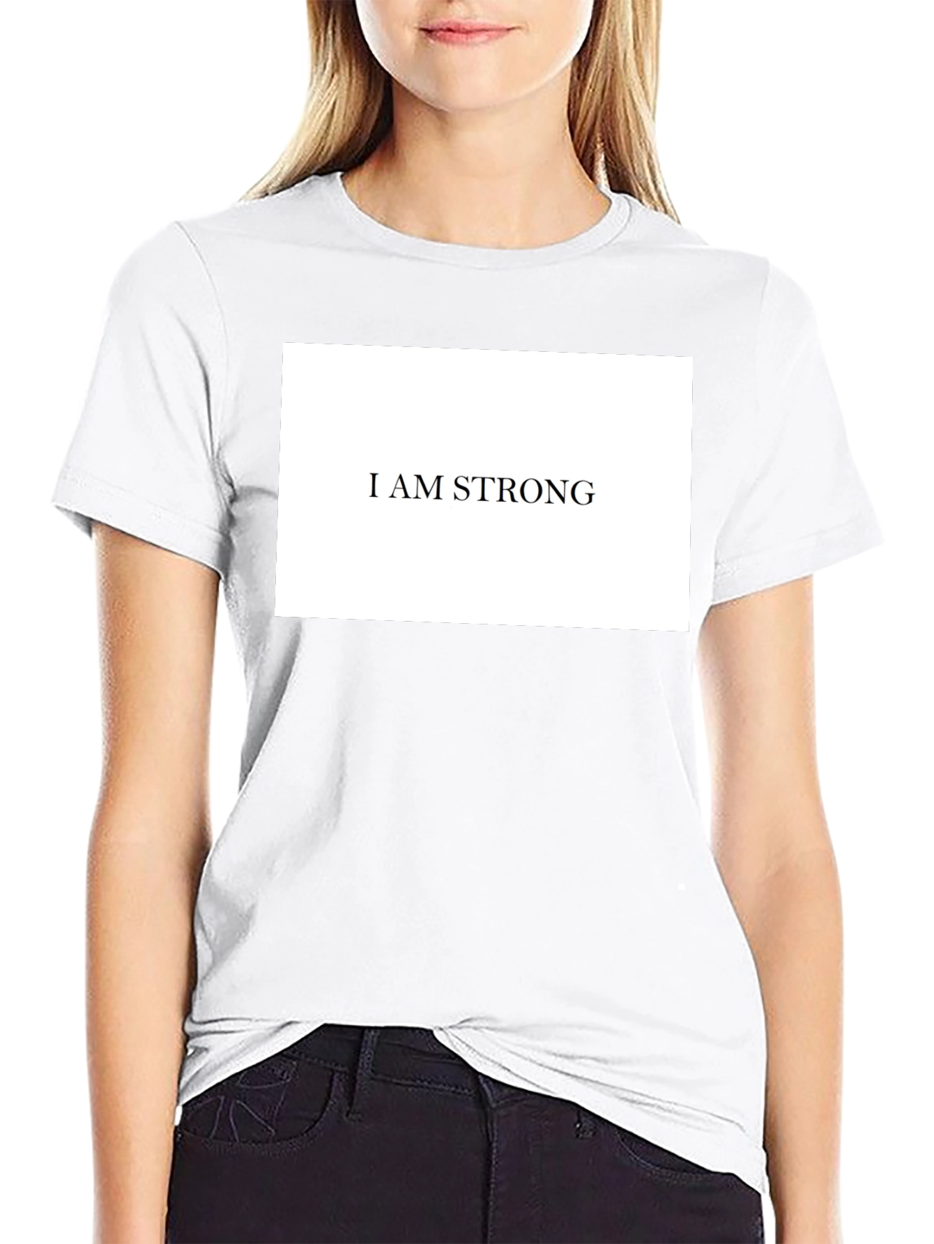 I AM STRONG Black T-Shirt - Motivational Graphic Tee