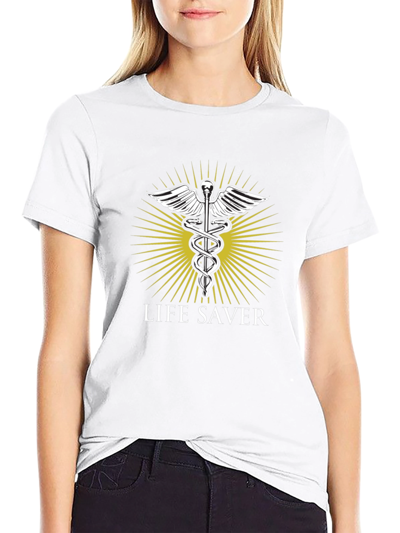 Life Saver T-Shirt - Caduceus Medical Symbol Tee
