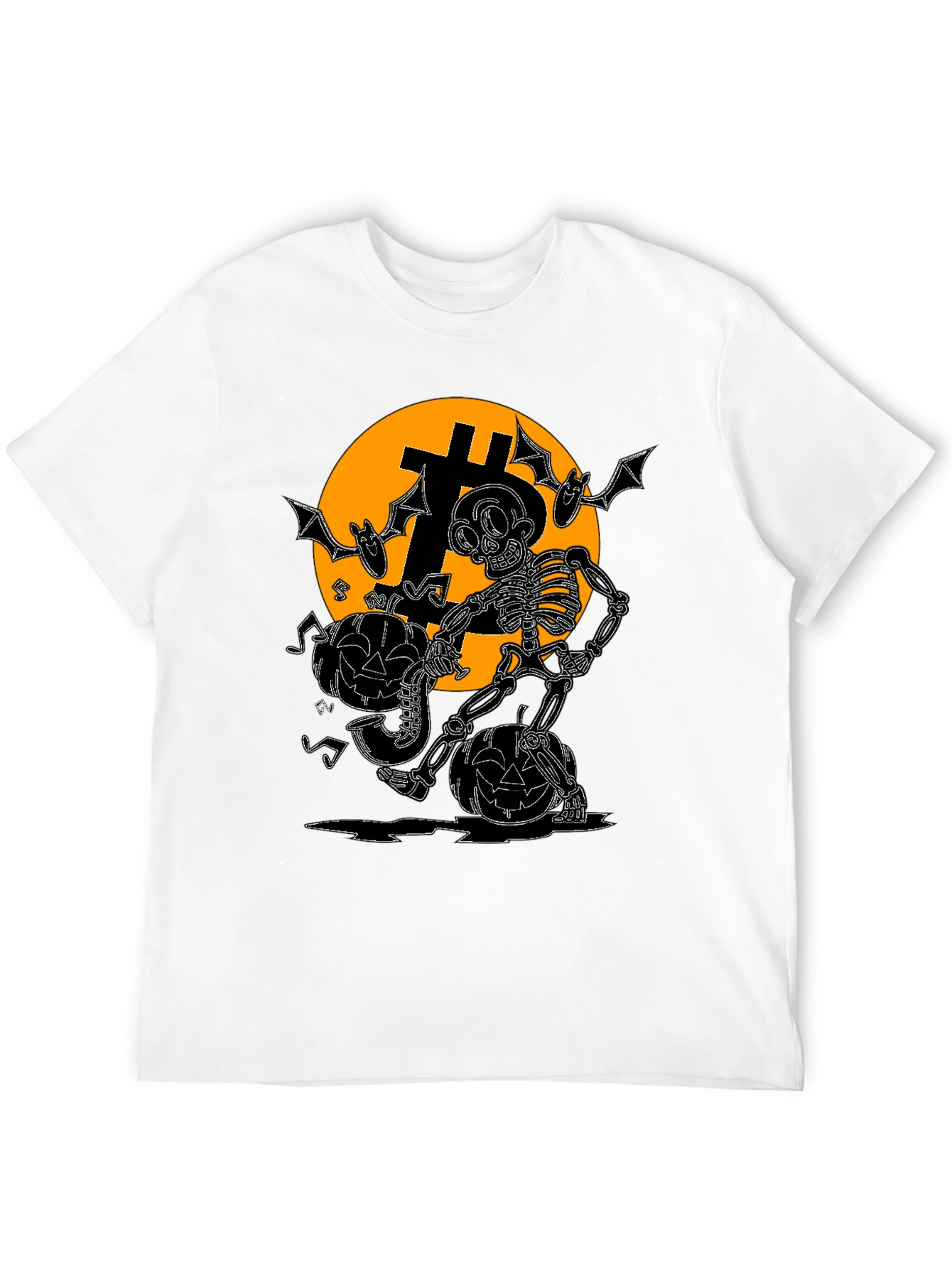 Bitcoin Halloween Skeleton T-Shirt - Crypto Spooky Tee