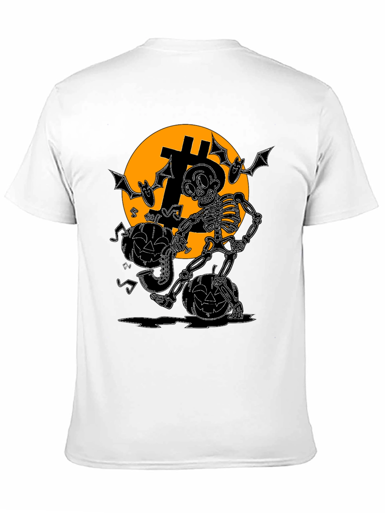 Bitcoin Halloween Skeleton T-Shirt - Crypto Spooky Tee