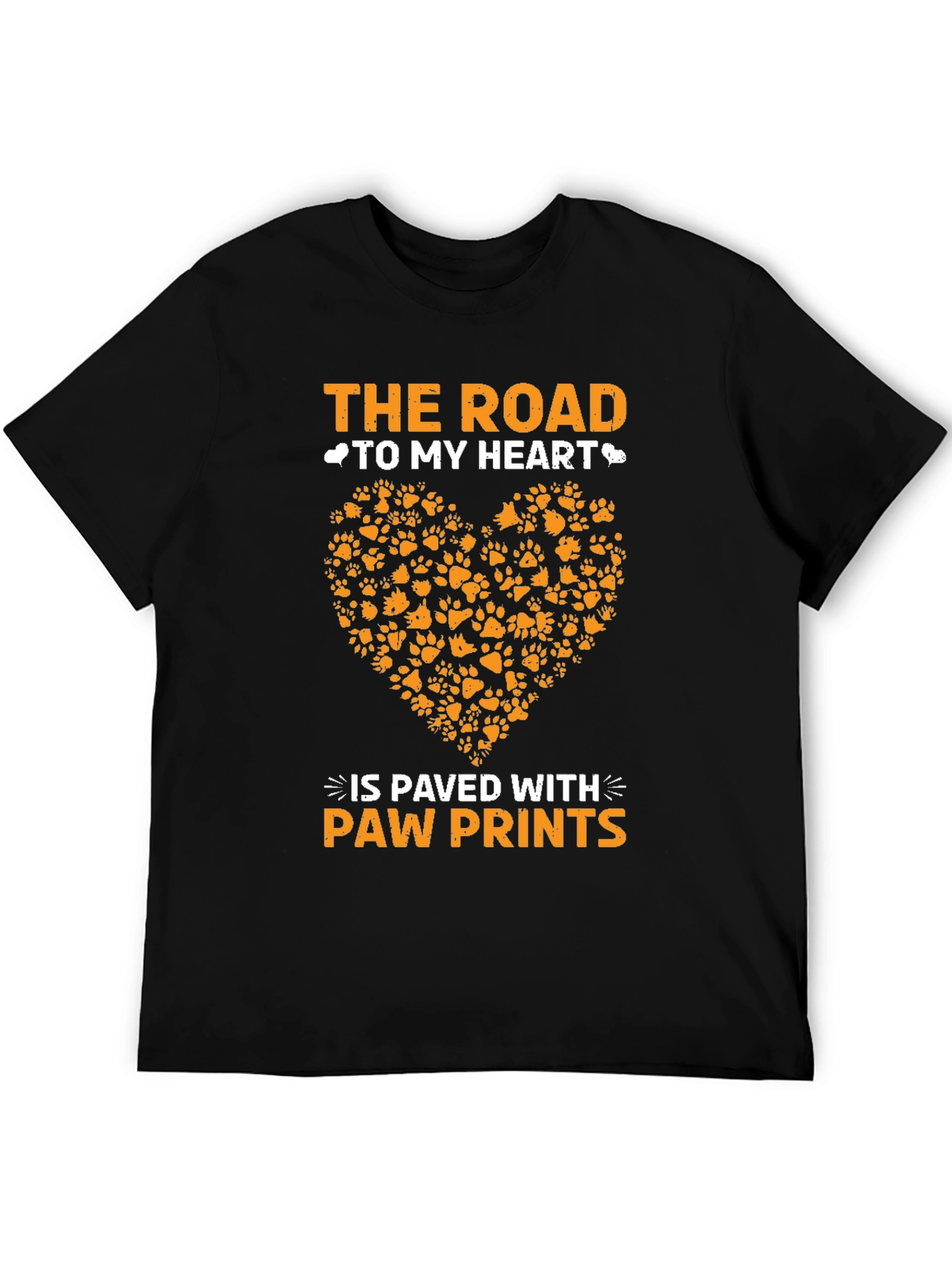 Paw Prints Heart T-Shirt - Road to My Heart