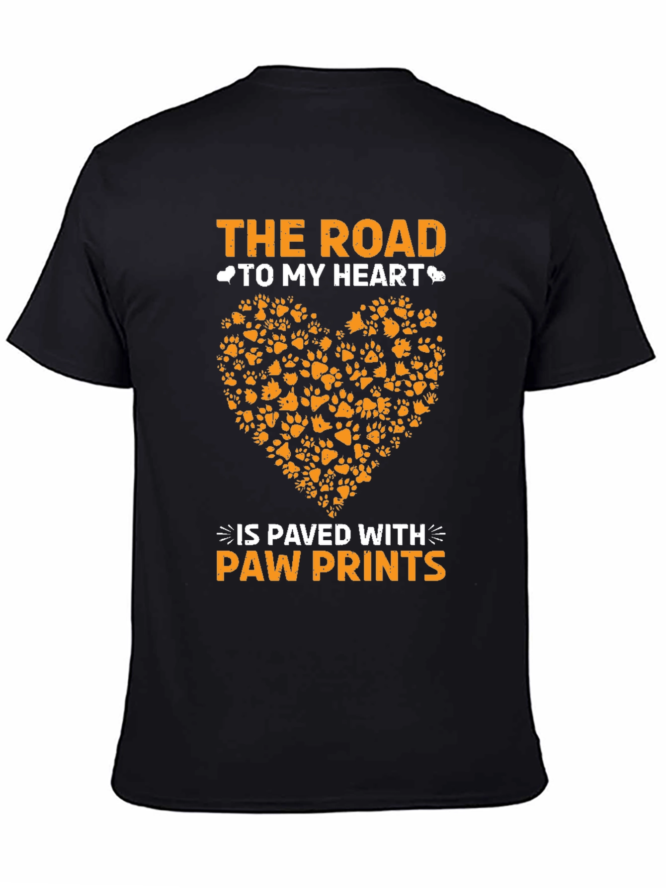 Paw Prints Heart T-Shirt - Road to My Heart