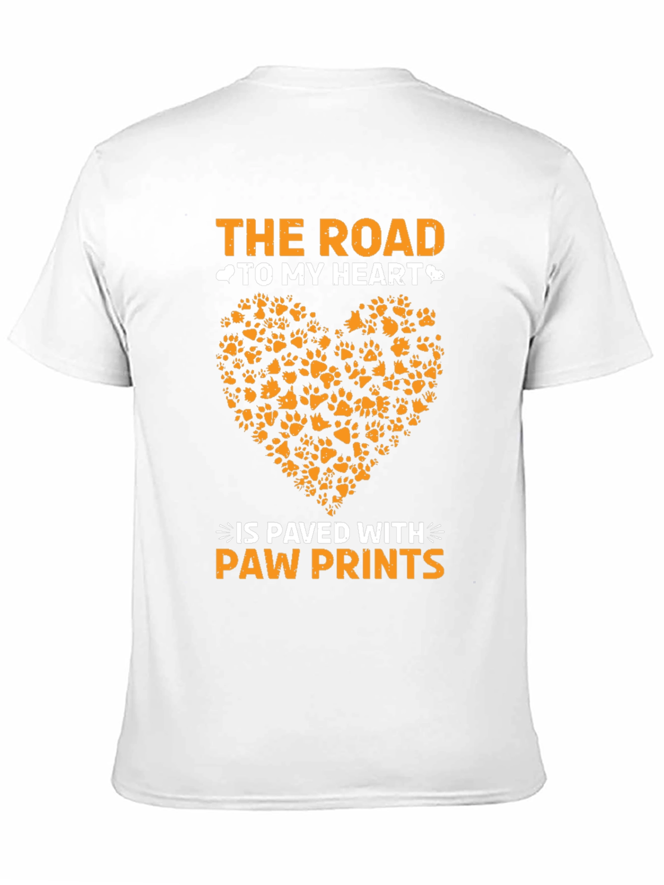 Paw Prints Heart T-Shirt - Road to My Heart