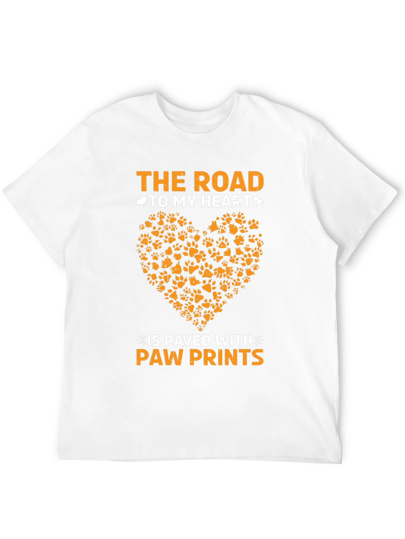 Paw Prints Heart T-Shirt - Road to My Heart