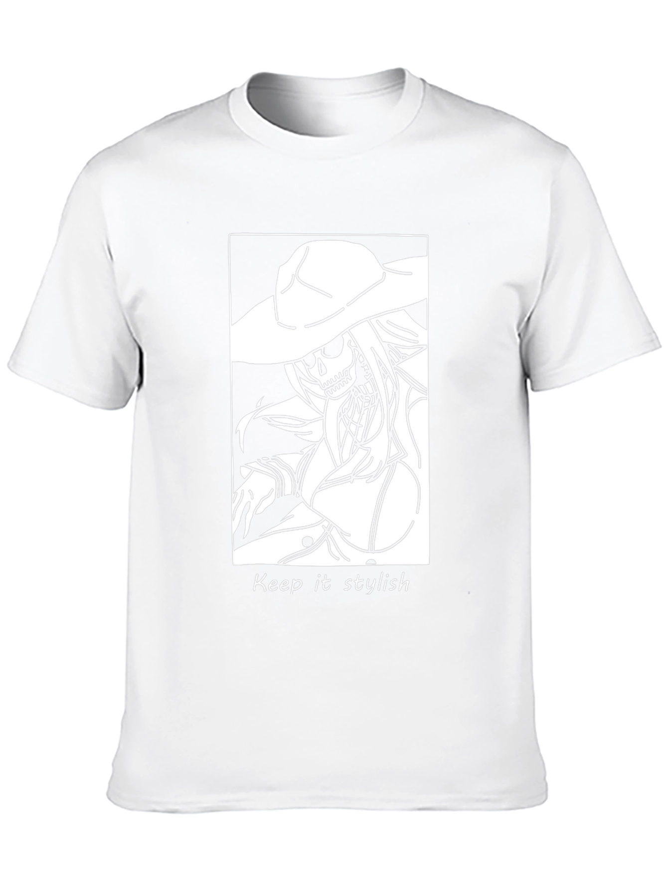 Stylish Skeleton Graphic Black T-Shirt