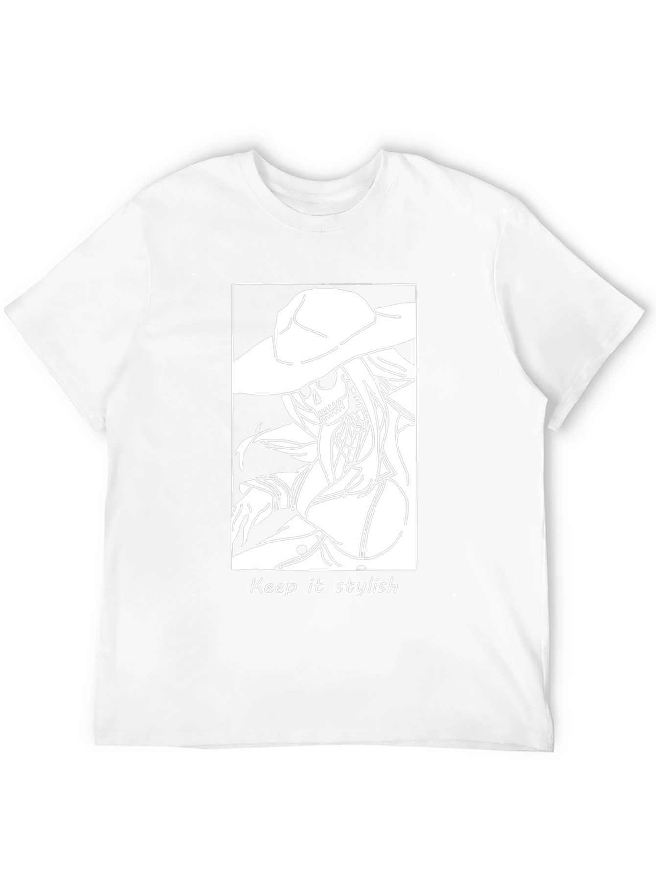 Stylish Skeleton Graphic Black T-Shirt