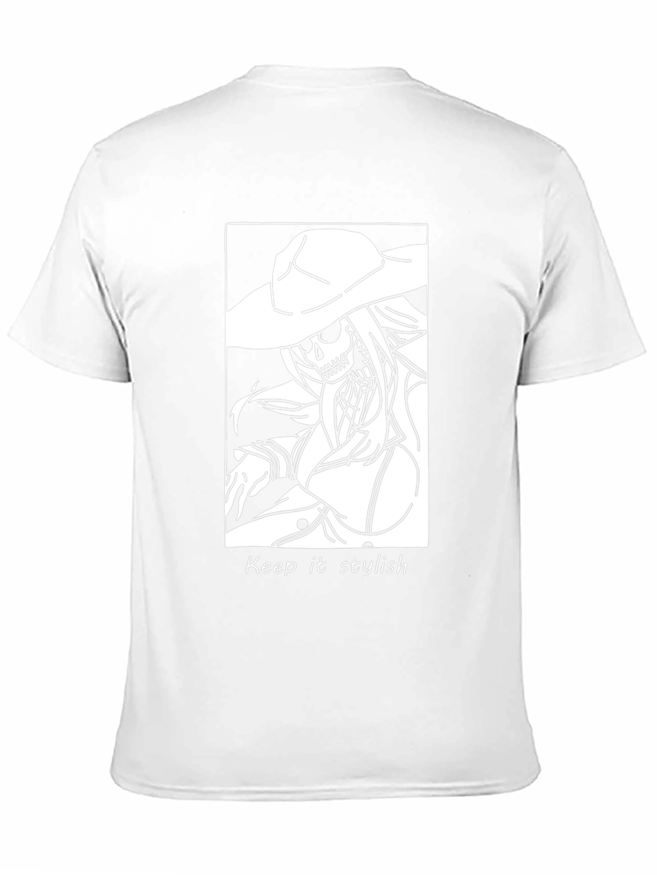 Stylish Skeleton Graphic Black T-Shirt