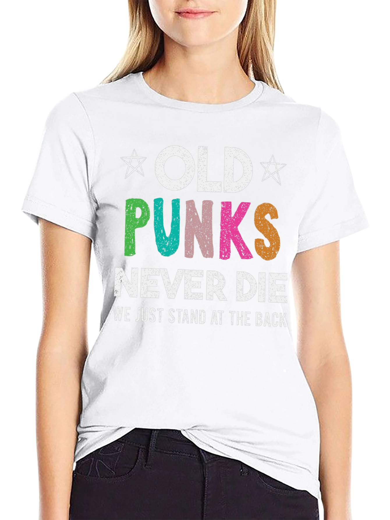 Old Punks Never Die T-Shirt - Black Cotton Tee