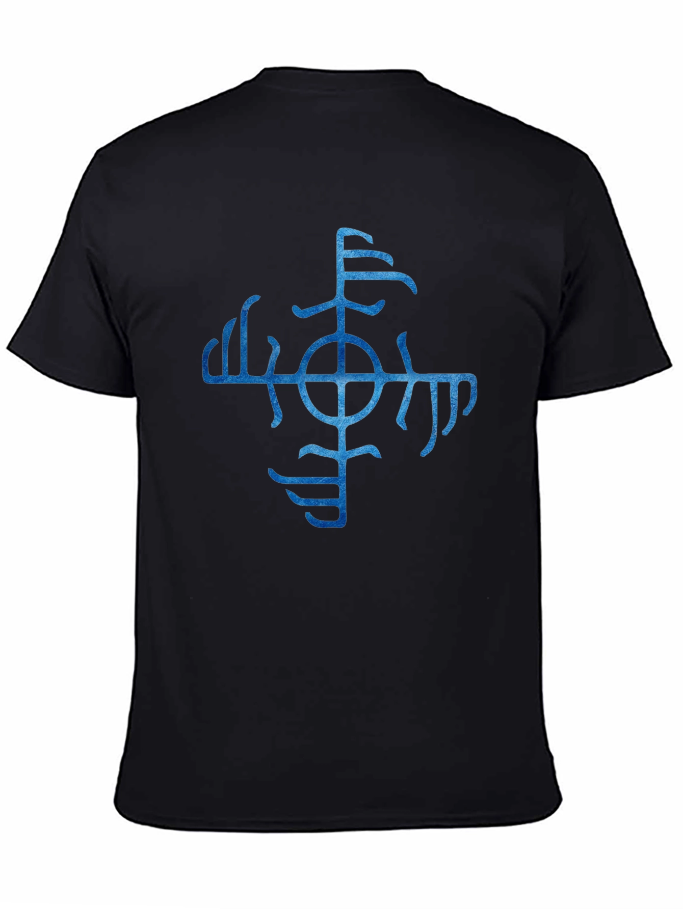 Vegvisir Compass Black T-Shirt - Viking Runes Symbol