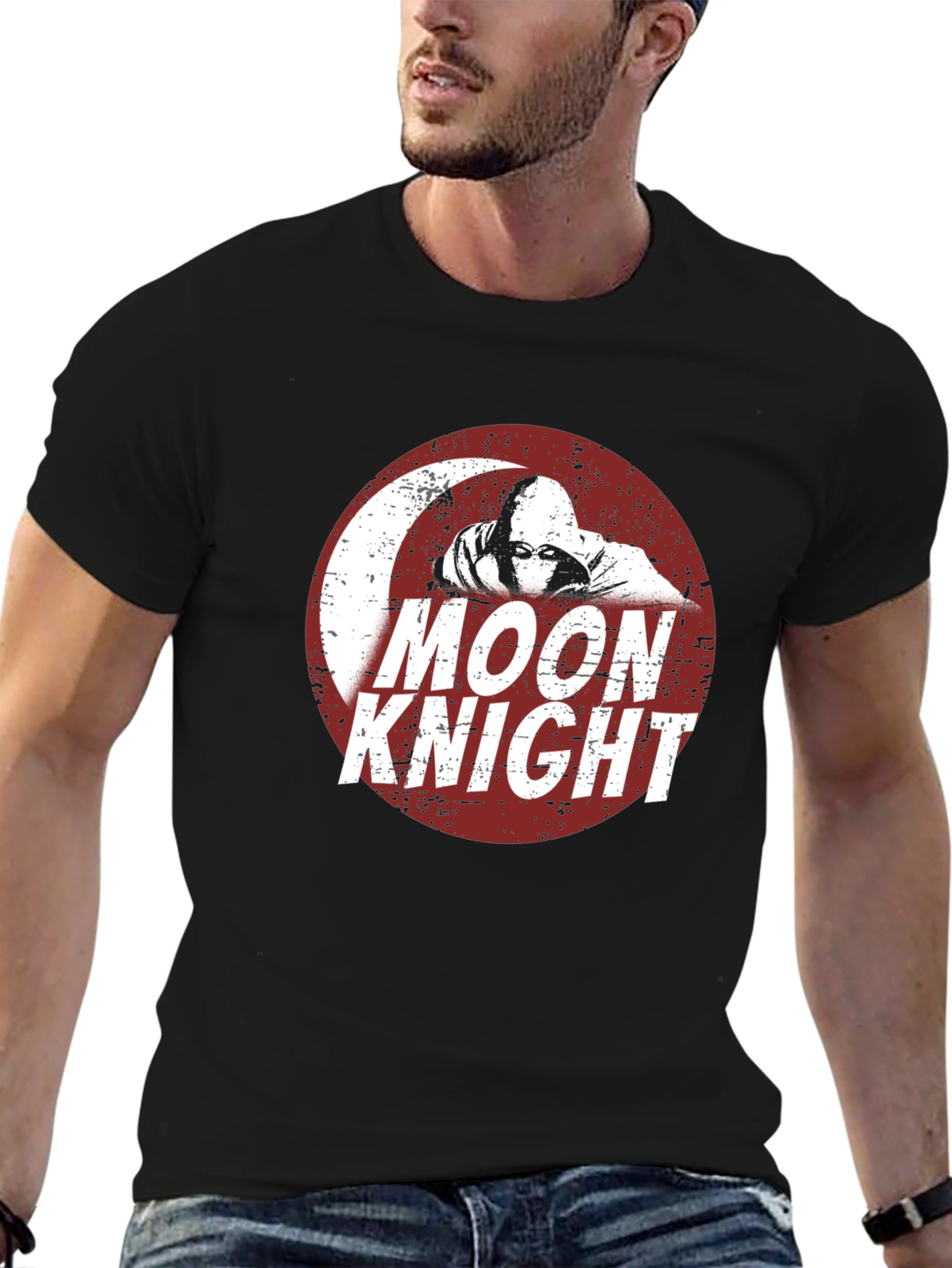 Moon Knight Graphic T-Shirt - Black Cotton Tee