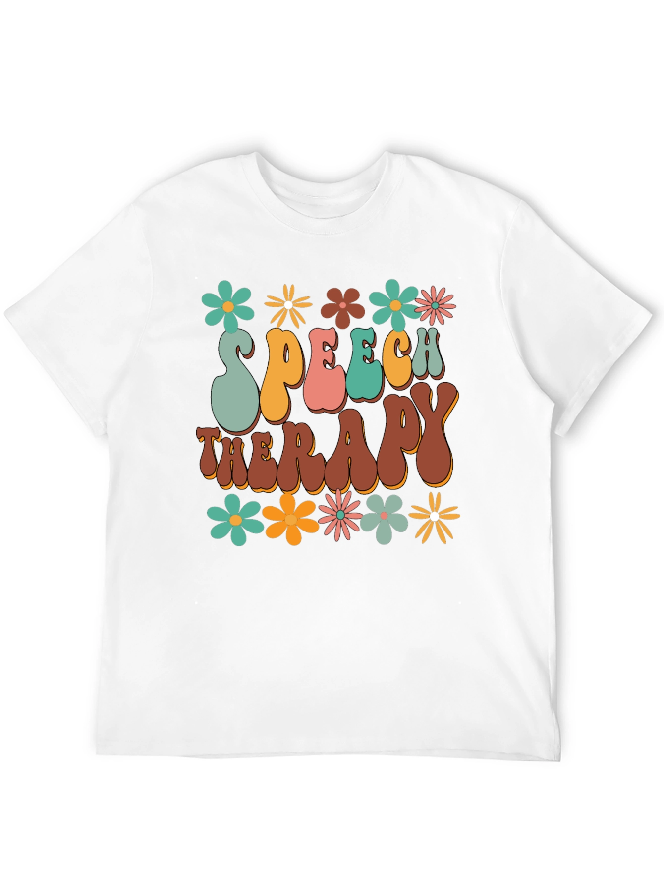 Speech Therapy Retro Floral Graphic Tee
