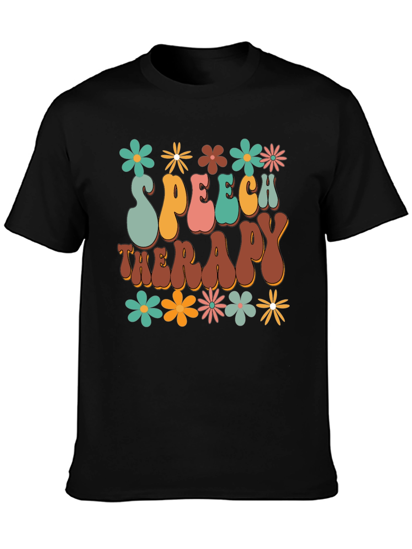 Speech Therapy Retro Floral Graphic Tee