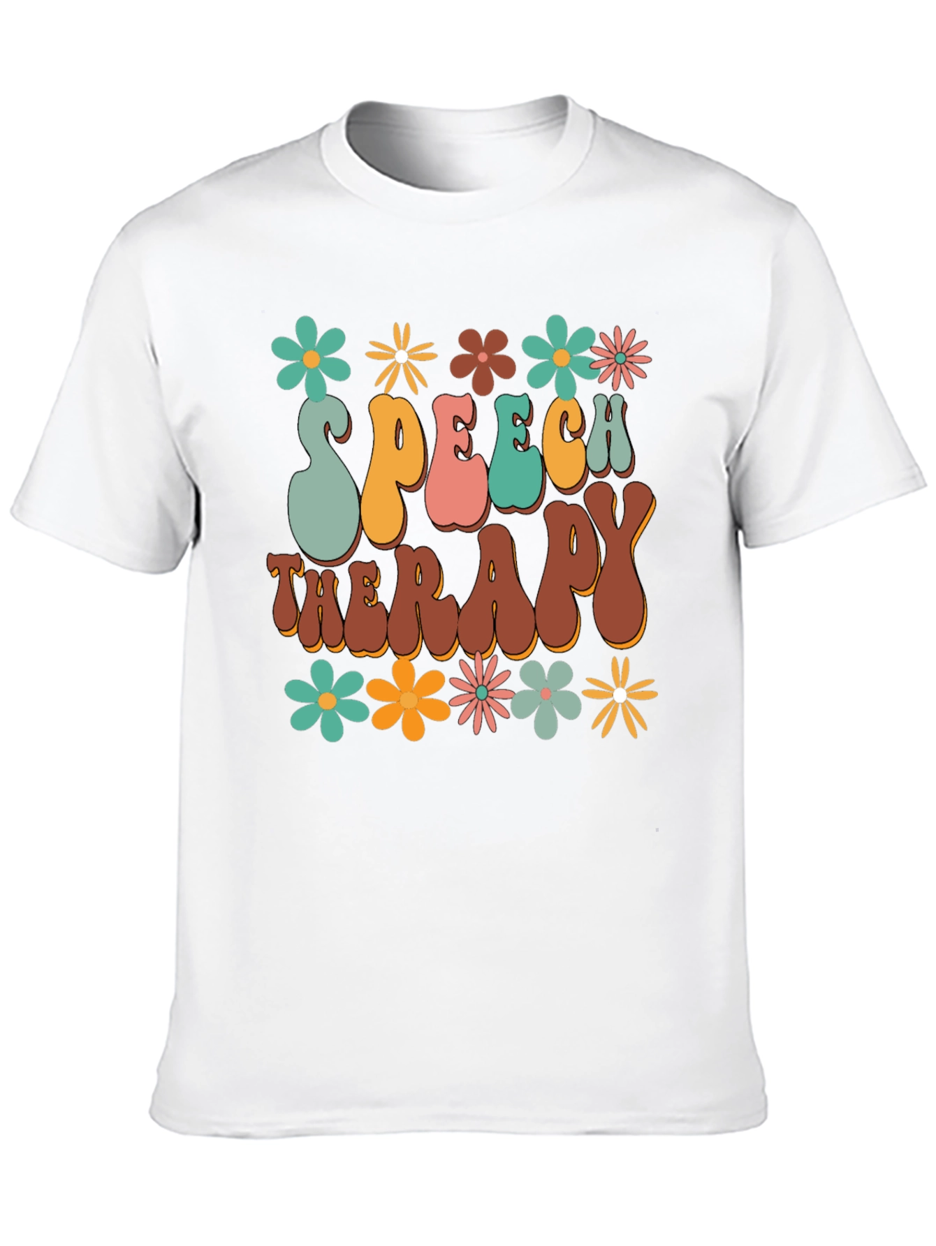 Speech Therapy Retro Floral Graphic Tee