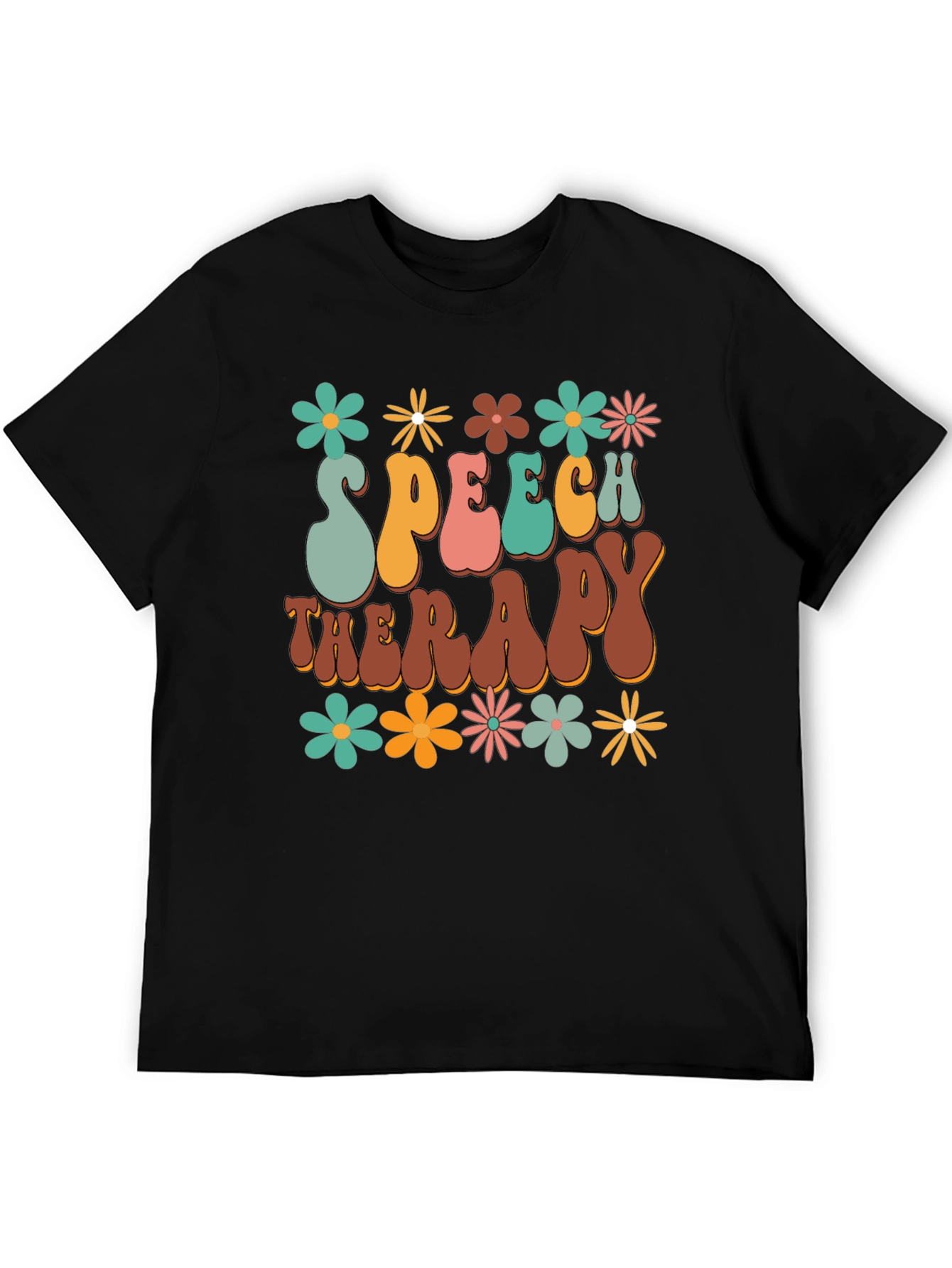 Speech Therapy Retro Floral Graphic Tee