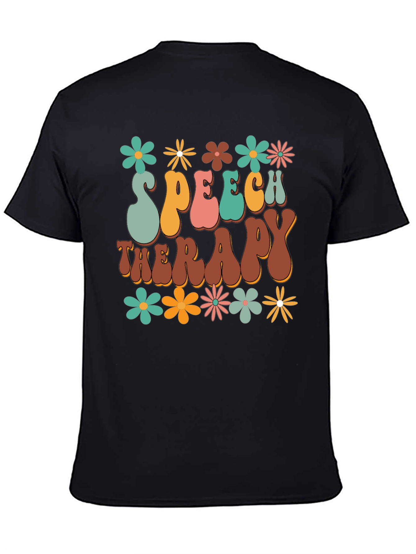 Speech Therapy Retro Floral Graphic Tee