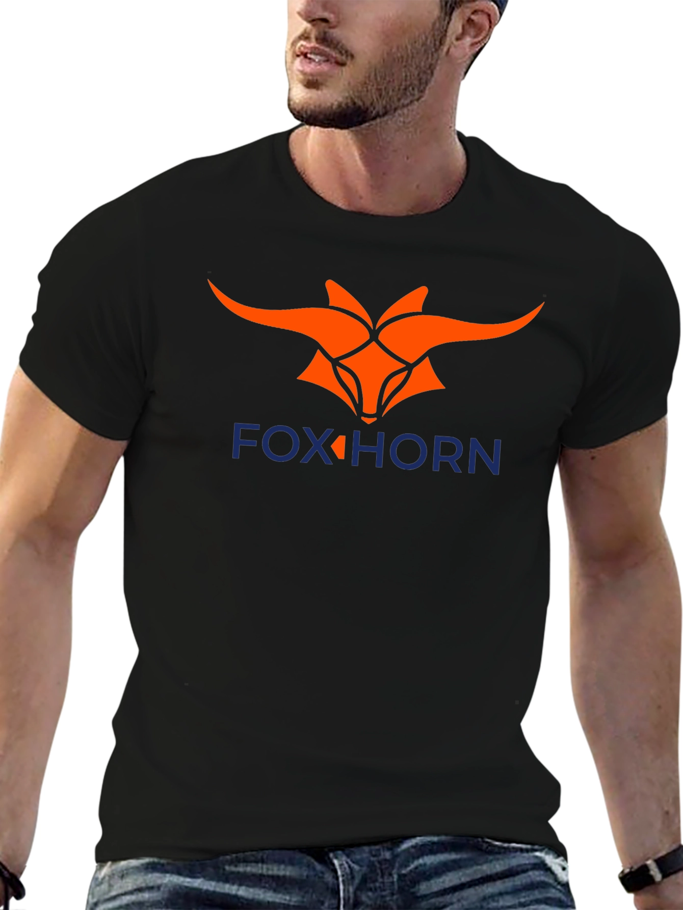 Fox Horn Graphic Tee - Premium Black Cotton