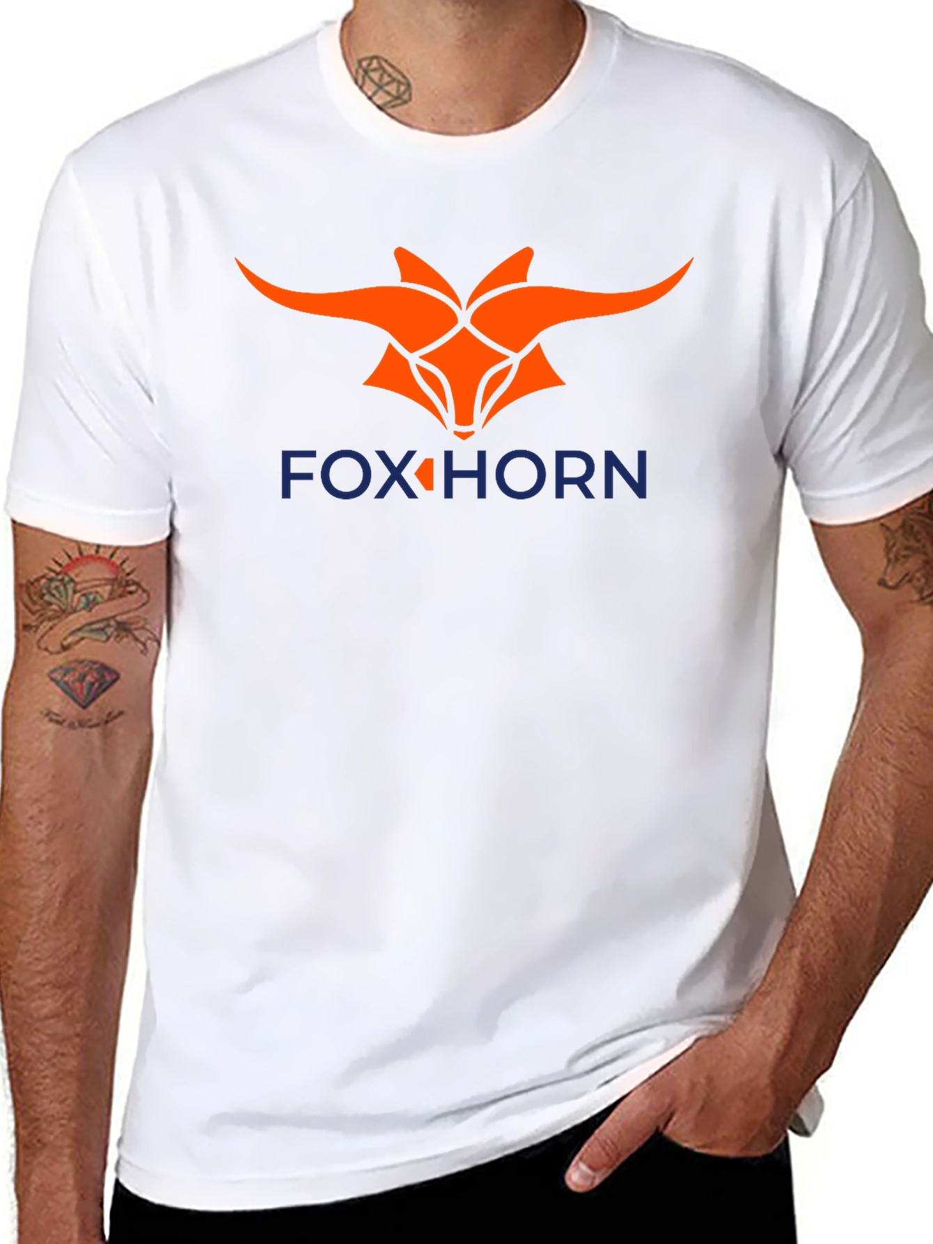 Fox Horn Graphic Tee - Premium Black Cotton