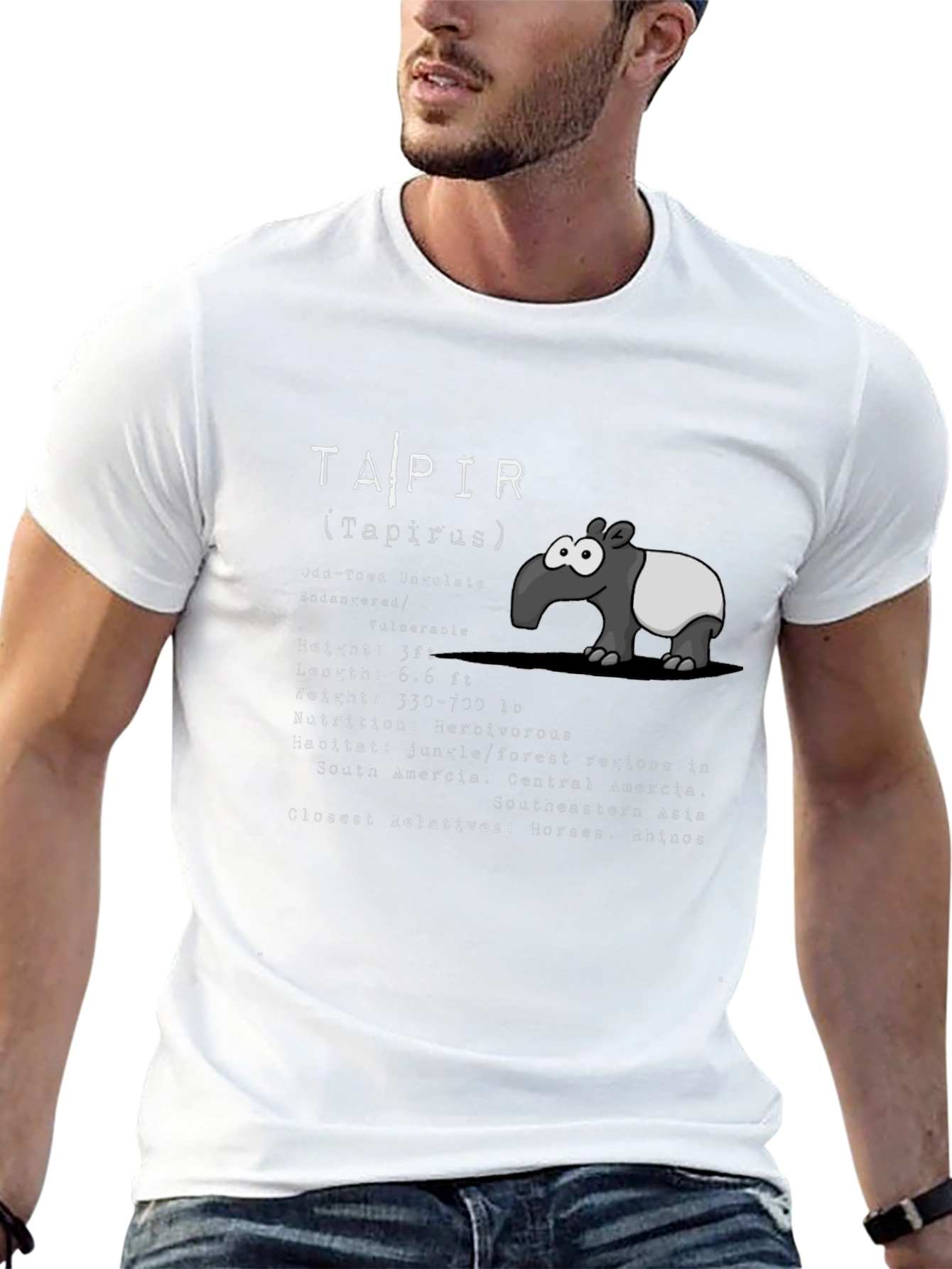 Tapir Animal Facts T-Shirt | Cute Cartoon Graphic Tee