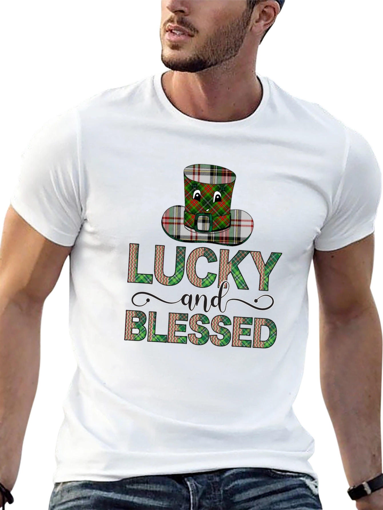 Lucky & Blessed St. Patricks Day Graphic Tee
