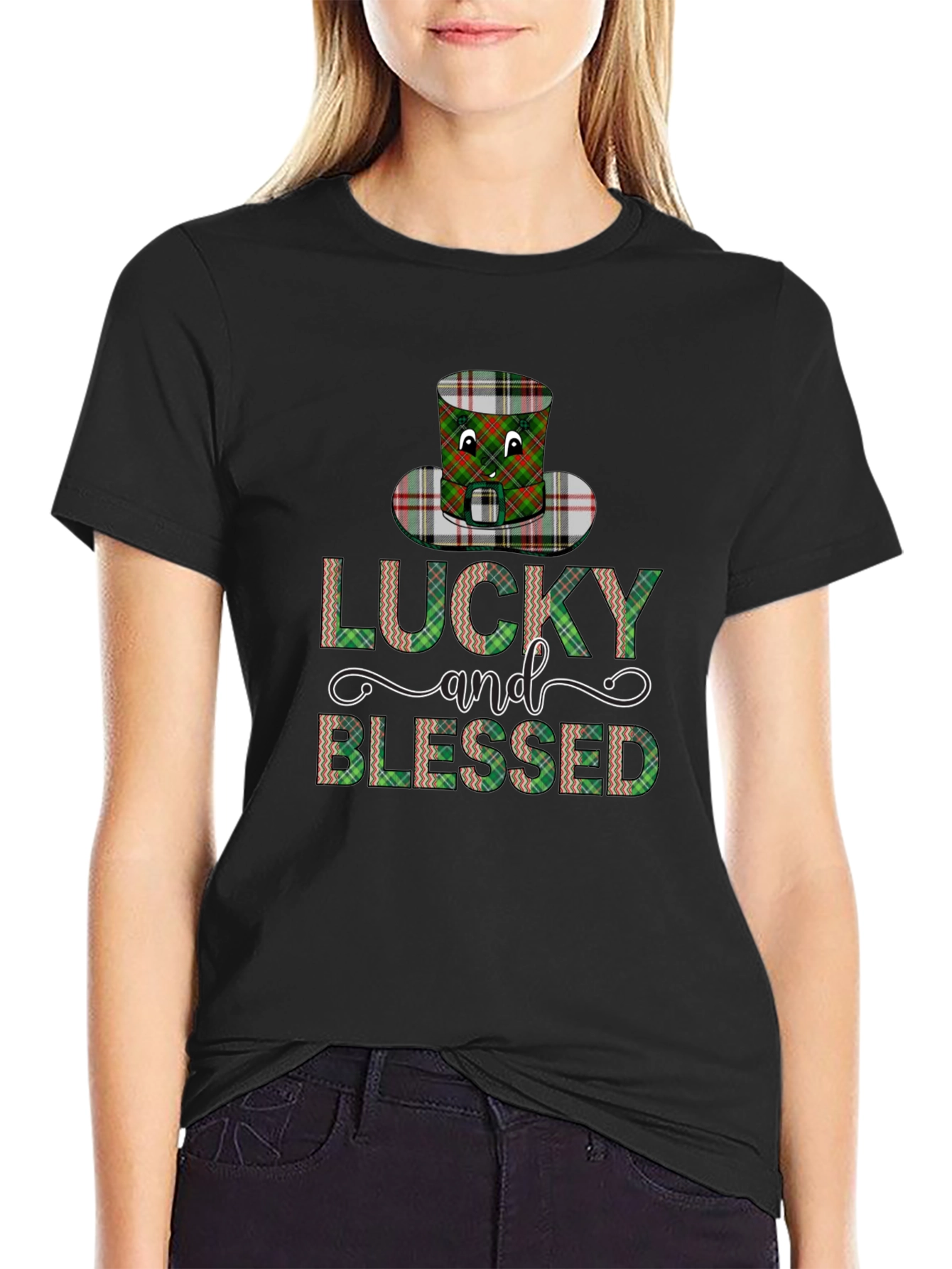 Lucky & Blessed St. Patricks Day Graphic Tee