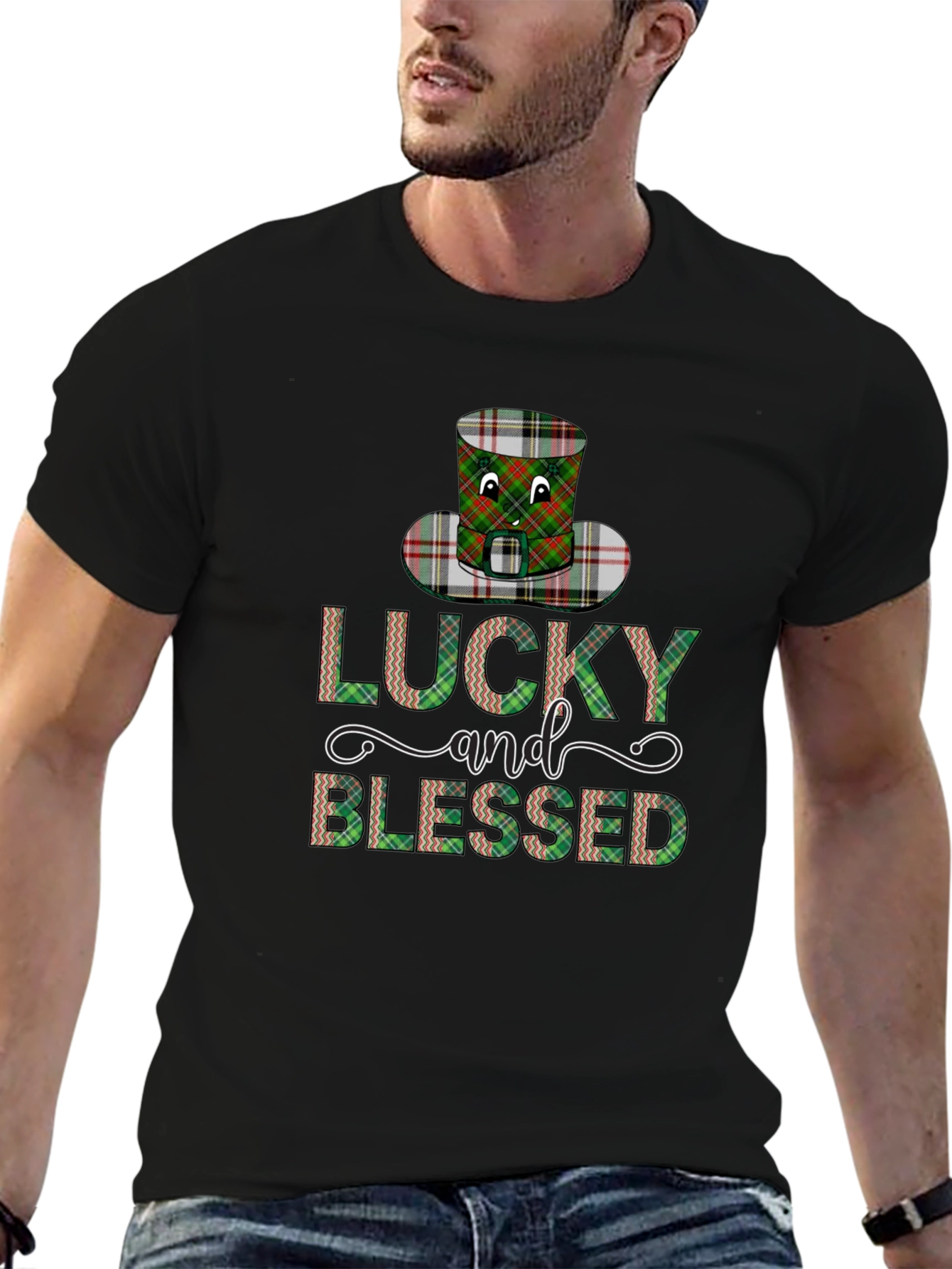Lucky & Blessed St. Patricks Day Graphic Tee