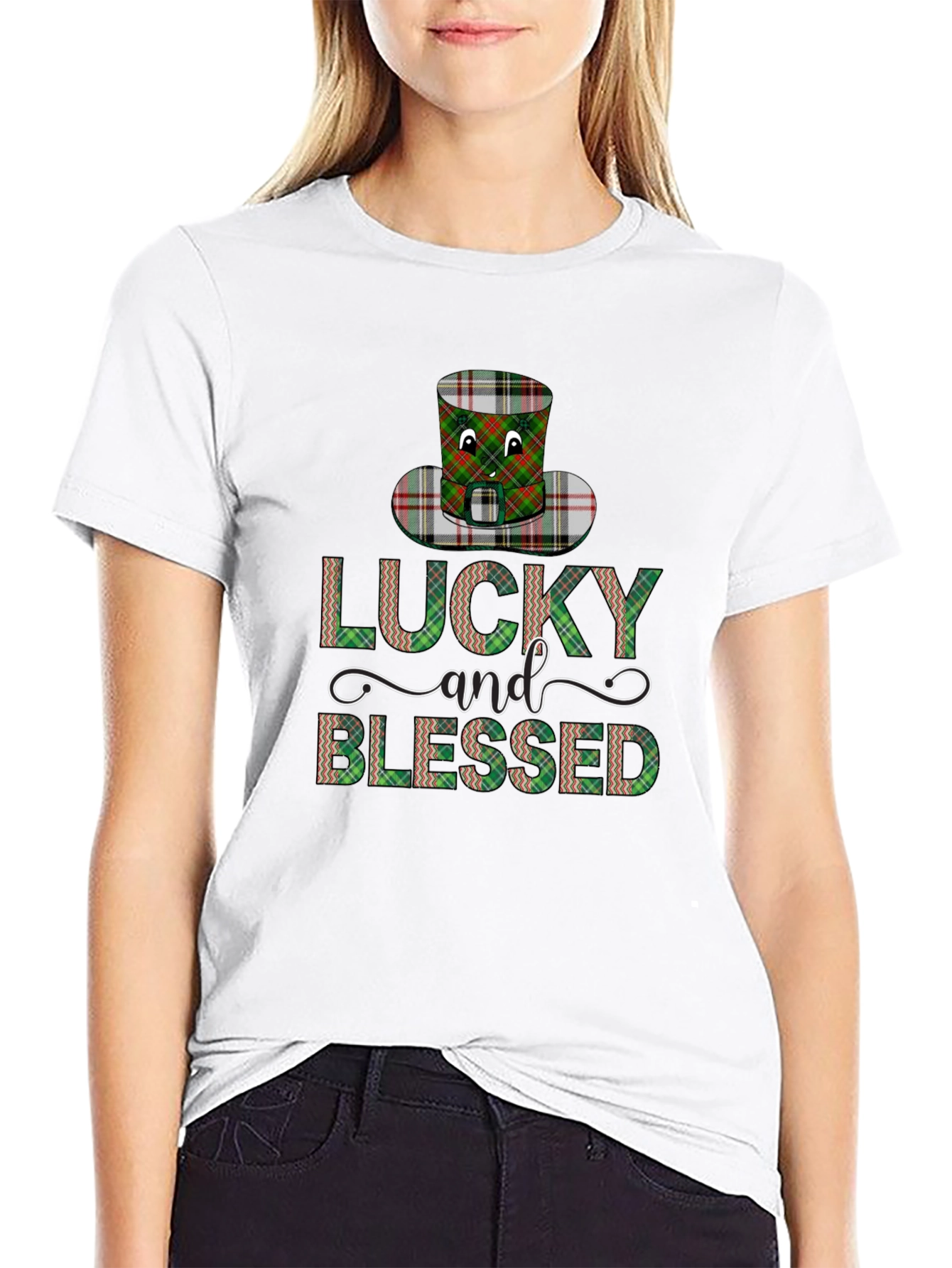 Lucky & Blessed St. Patricks Day Graphic Tee