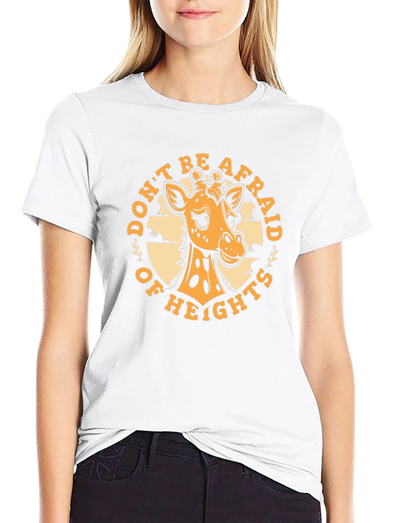 Giraffe Heights T-Shirt - Funny Animal Graphic Tee