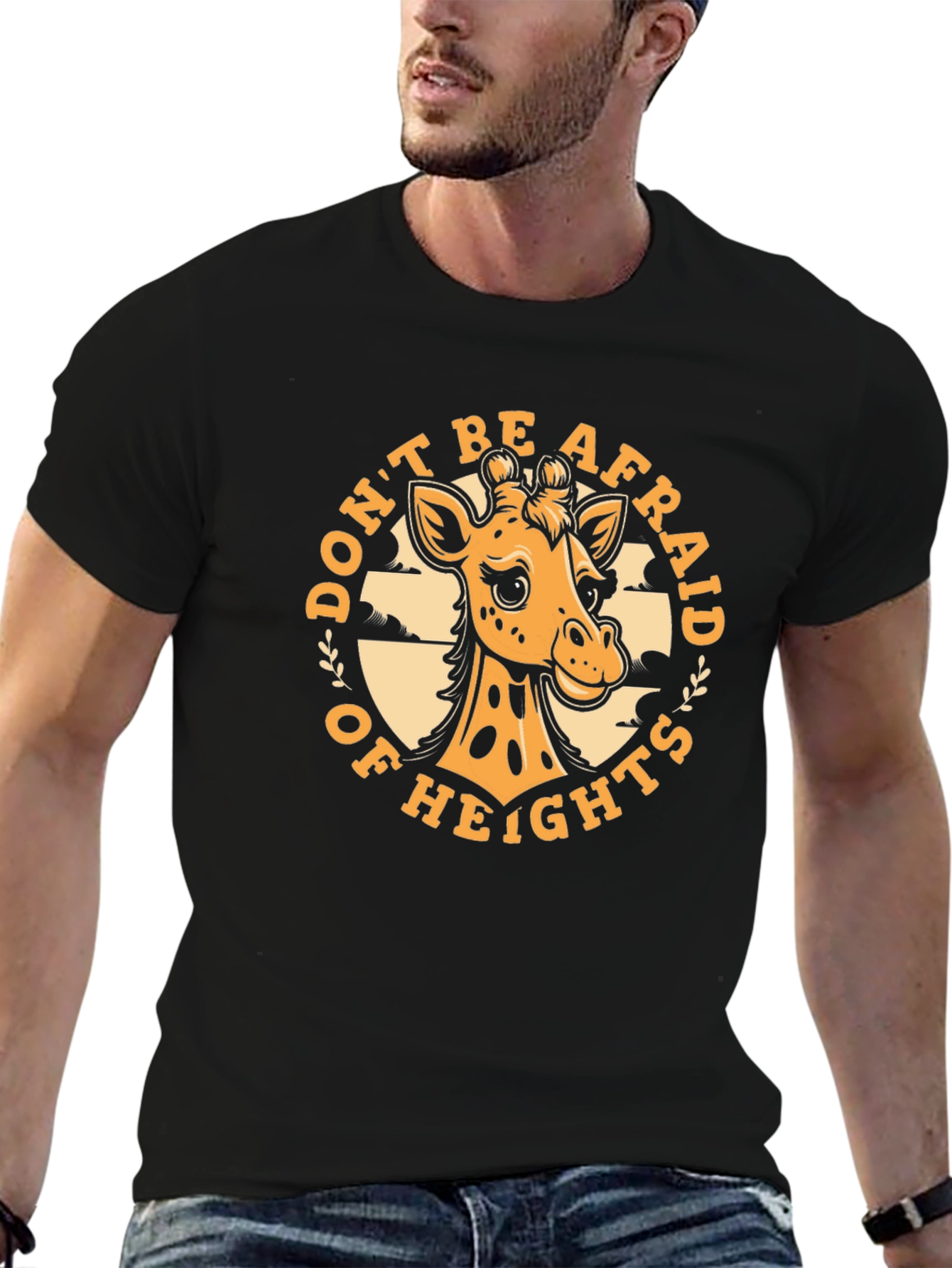 Giraffe Heights T-Shirt - Funny Animal Graphic Tee