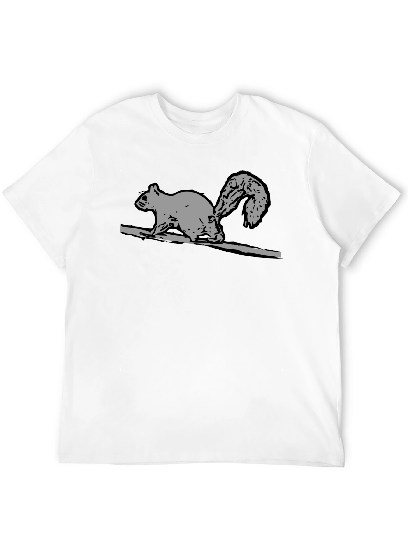 Squirrel Graphic Tee - Black Cotton Comfort